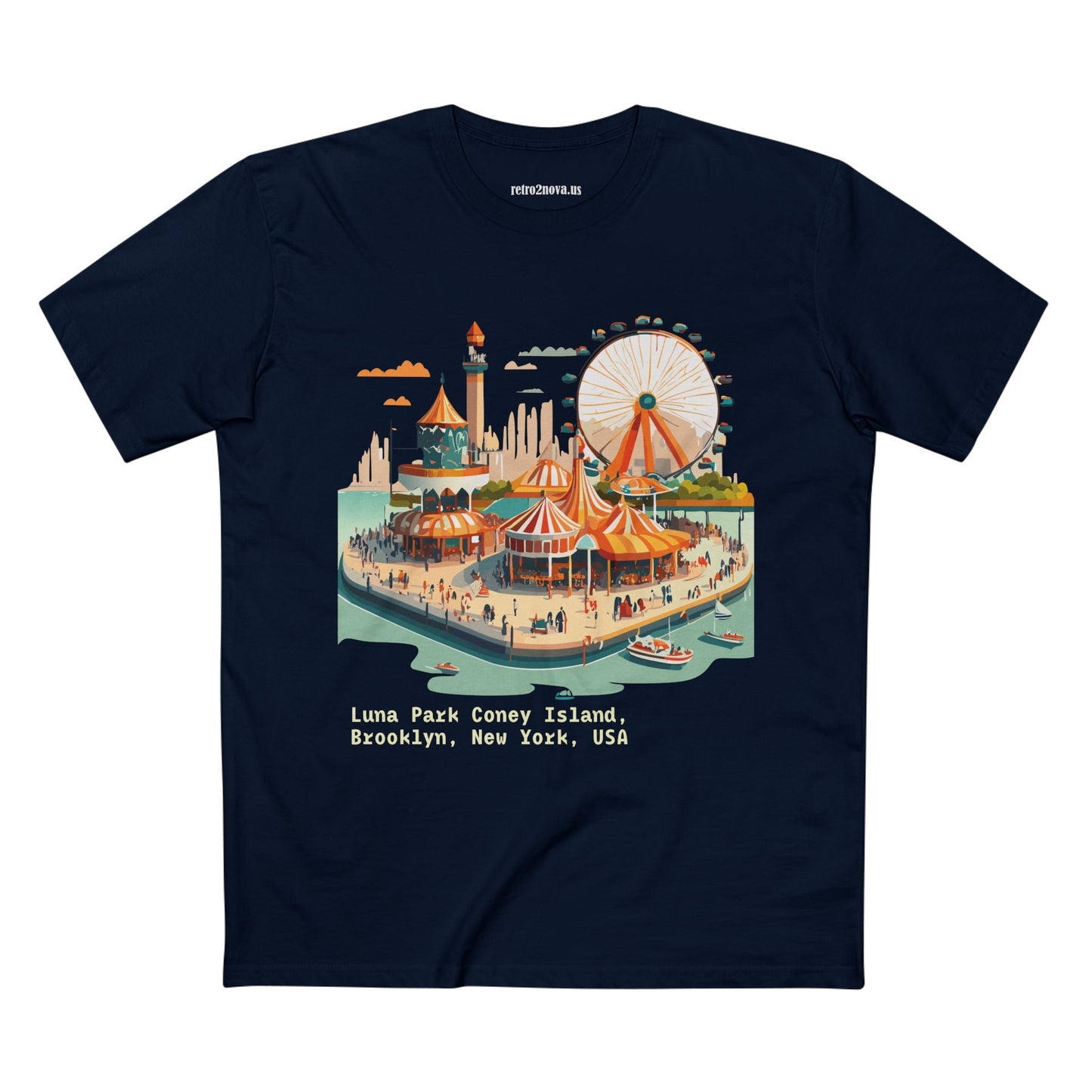Travel Shirt Tourist Shirt Brooklyn Shirt Unisex Premium Cotton Tee By Retro2Nova TT16