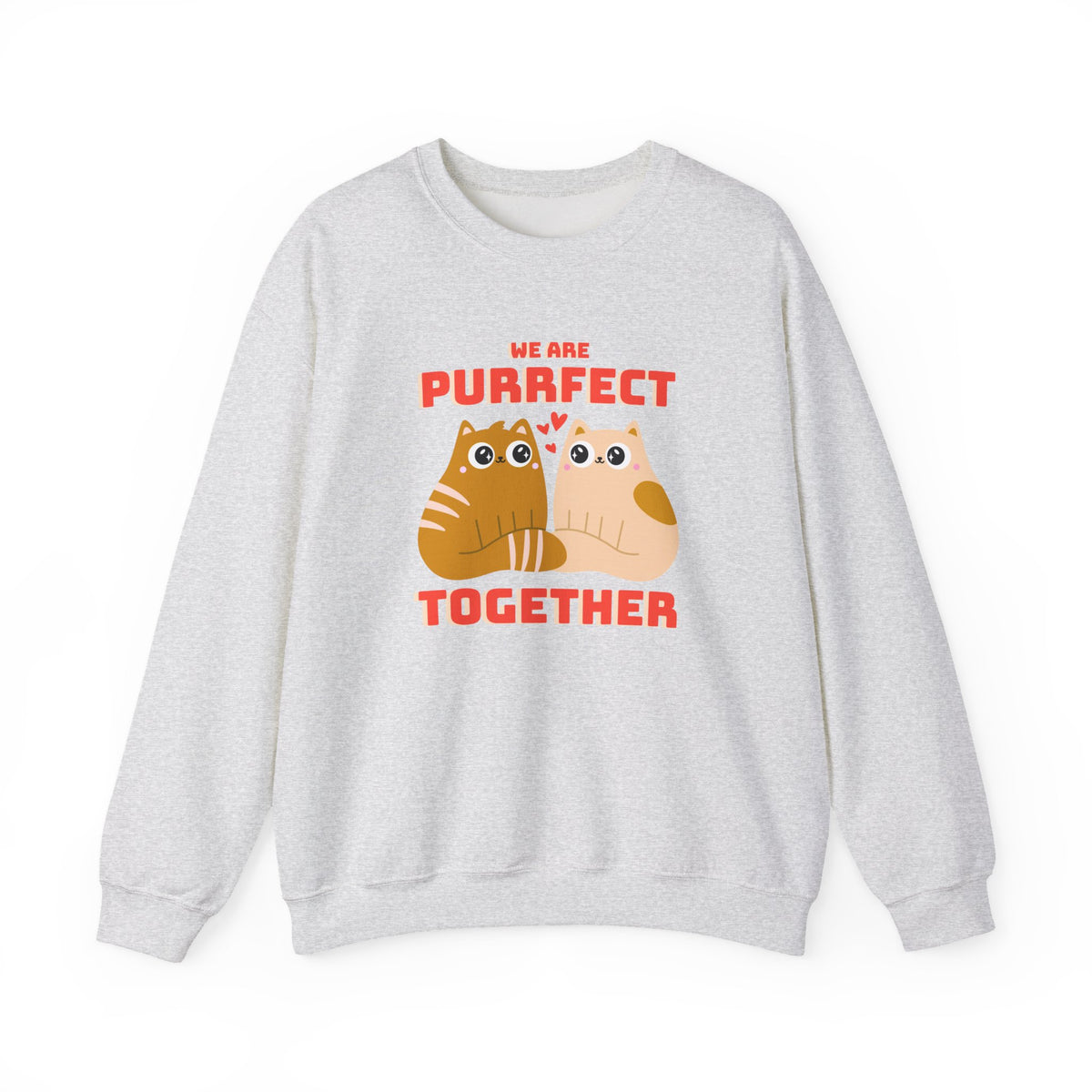 Cat Graphic Valentine's Day Sweatshirt Unisex 50/50 Cotton-Poly Animal Sweatshirt w13