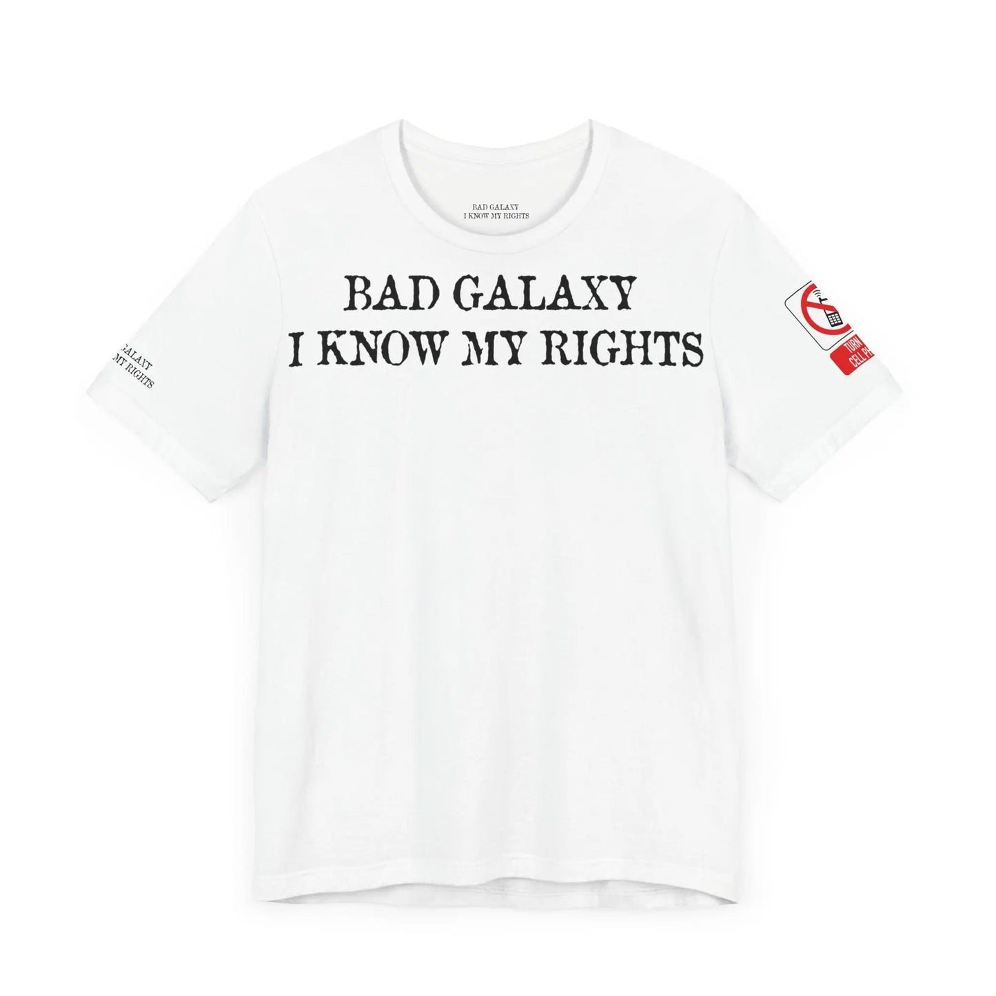 Red Stamp Tee Shirt Made In USA With 100 Percent Cotton Eco Inks From Bad Galaxy Official