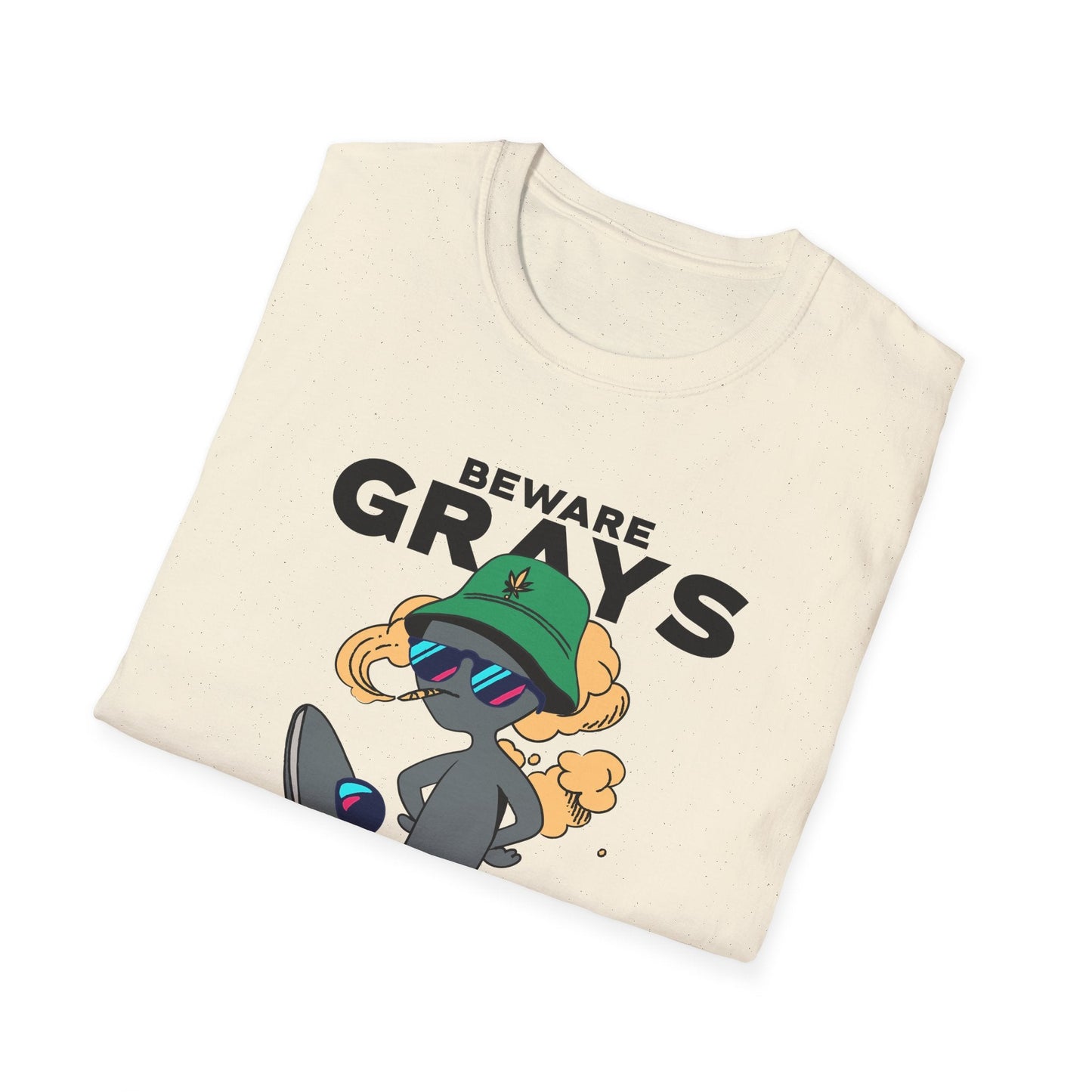 Funny Aliens UFO Graphic Unisex Cotton T-Shirt  18