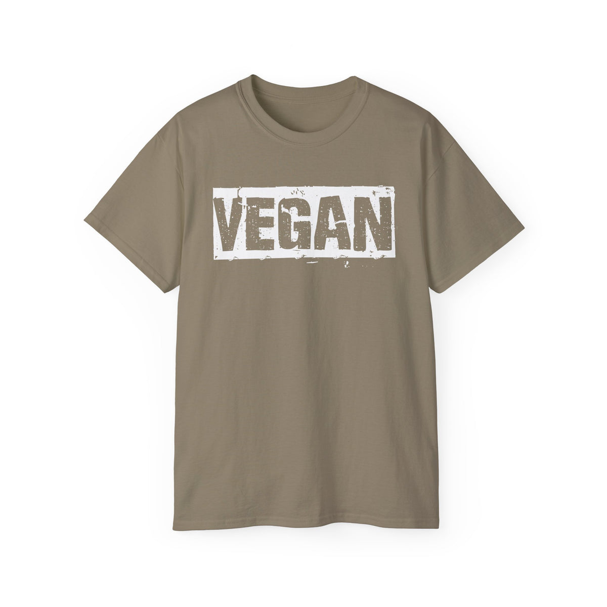 Vegan Block Stamp Tee | Bold Text Graphic T-Shirt