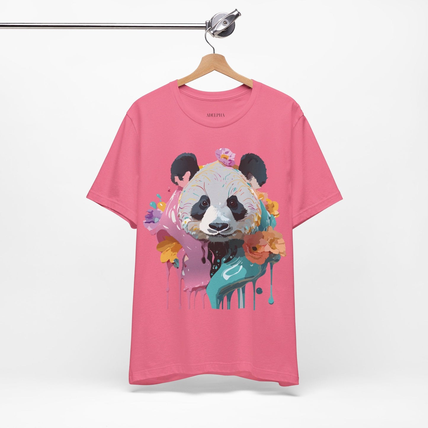 Panda Premium Graphic Tee Unisex Jersey Short Sleeve By Adelpha Vintage Inspired Artwork