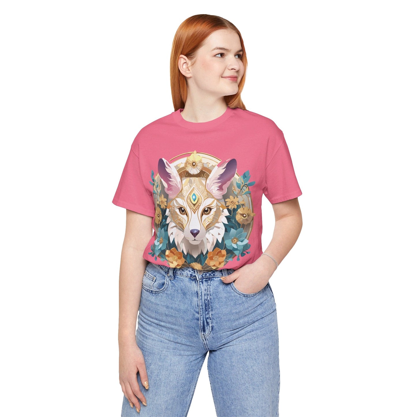 Medallion Graphic Unisex 100 Cotton Vintage Animal Medal Artwork Tee 84