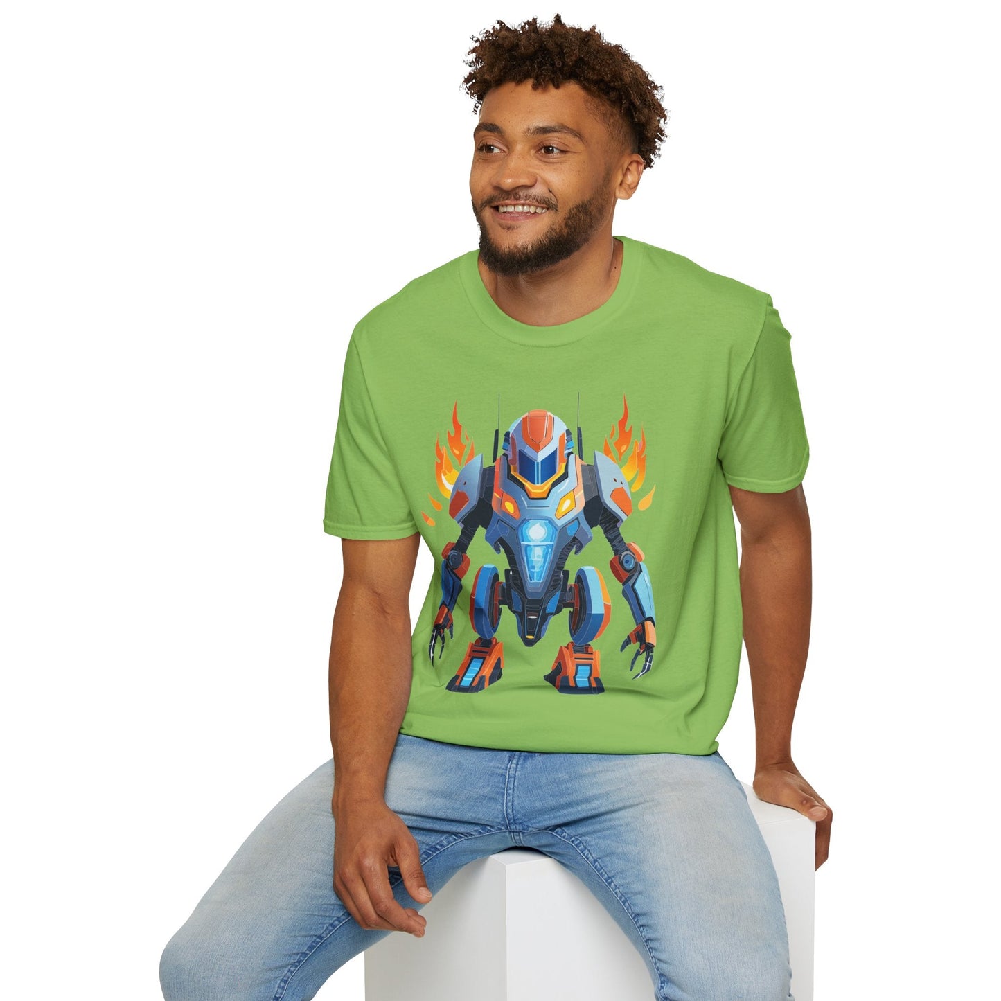Cyborg Tee Unisex Robot Shirt Terminator Shirt Art Design Gildan Softstyle 64000 Cotton Tee