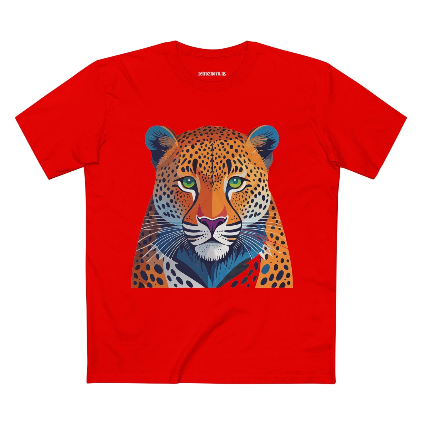 Unisex Cheetah Shirt Premium Cotton Tee With Original Art Design From Retro2Nova Art Collection For Everyday Comfort