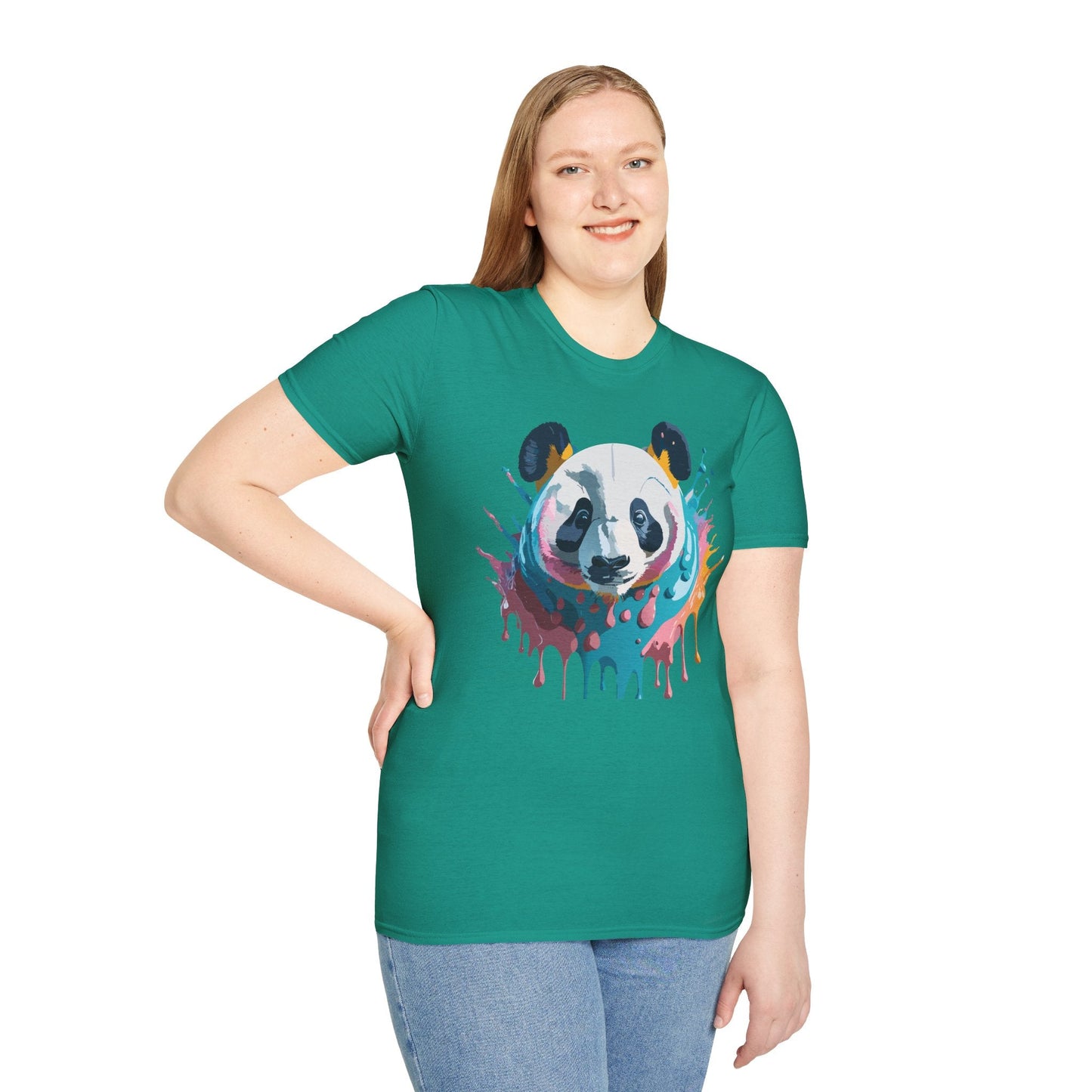 Panda Shirt Unisex T Shirt Gildan Softstyle 64000 Panda Graphic Animal Tee 100 Percent Cotton