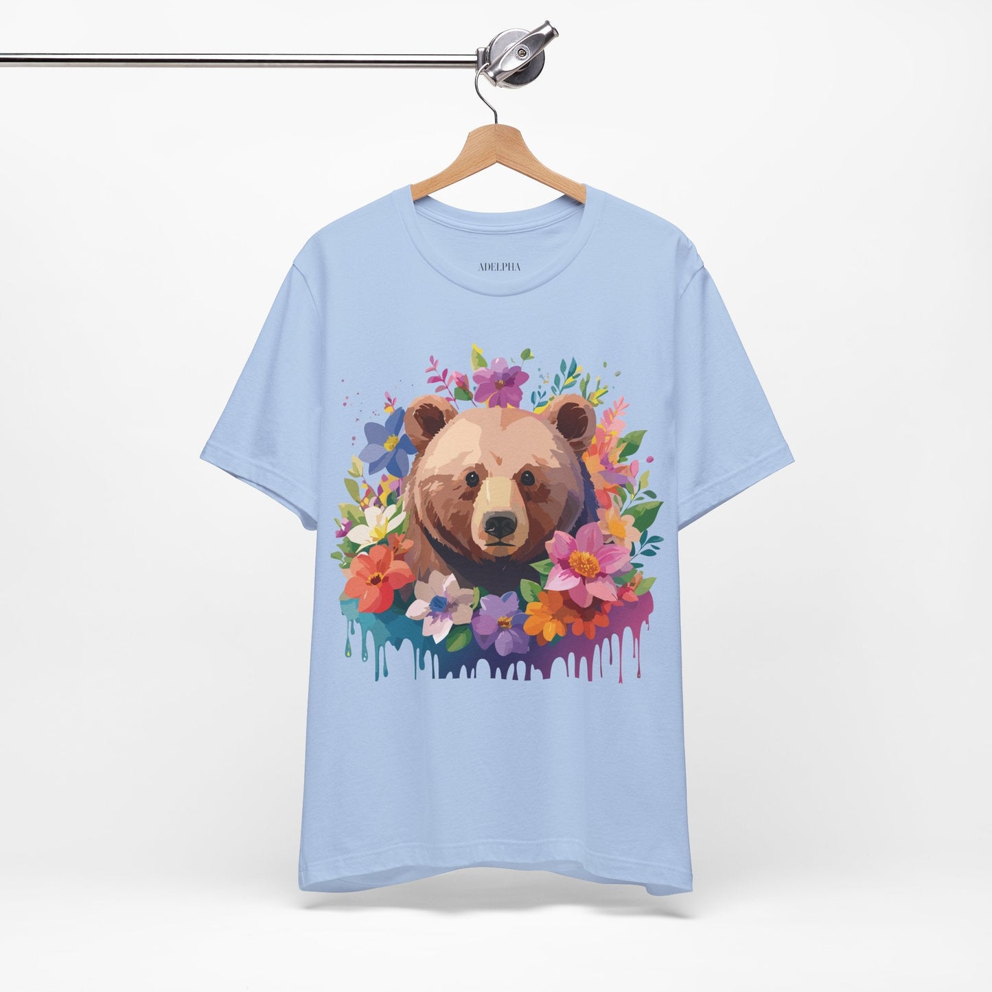 Bear Graphic Tee Adelpha Unisex Vintage Inspired Short Sleeve Shirt