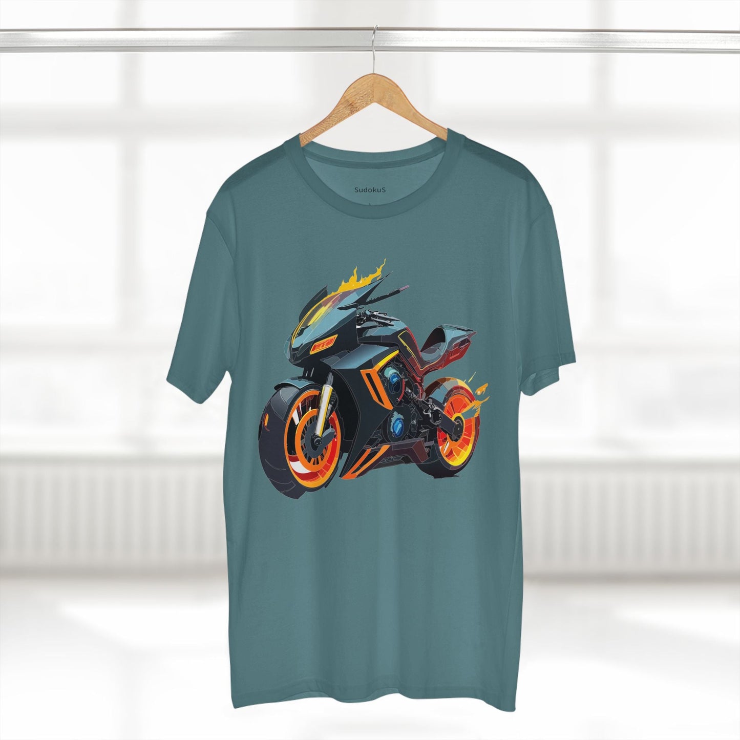 Moto Bike Graphic Unisex 100 Cotton Staple Tee 23