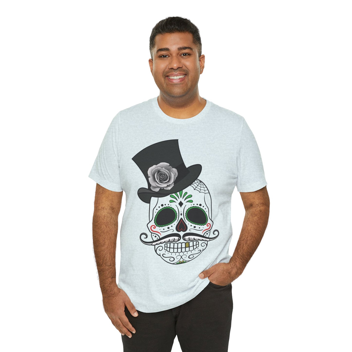 Unisex-T-Shirt aus Baumwolle mit Totenkopf