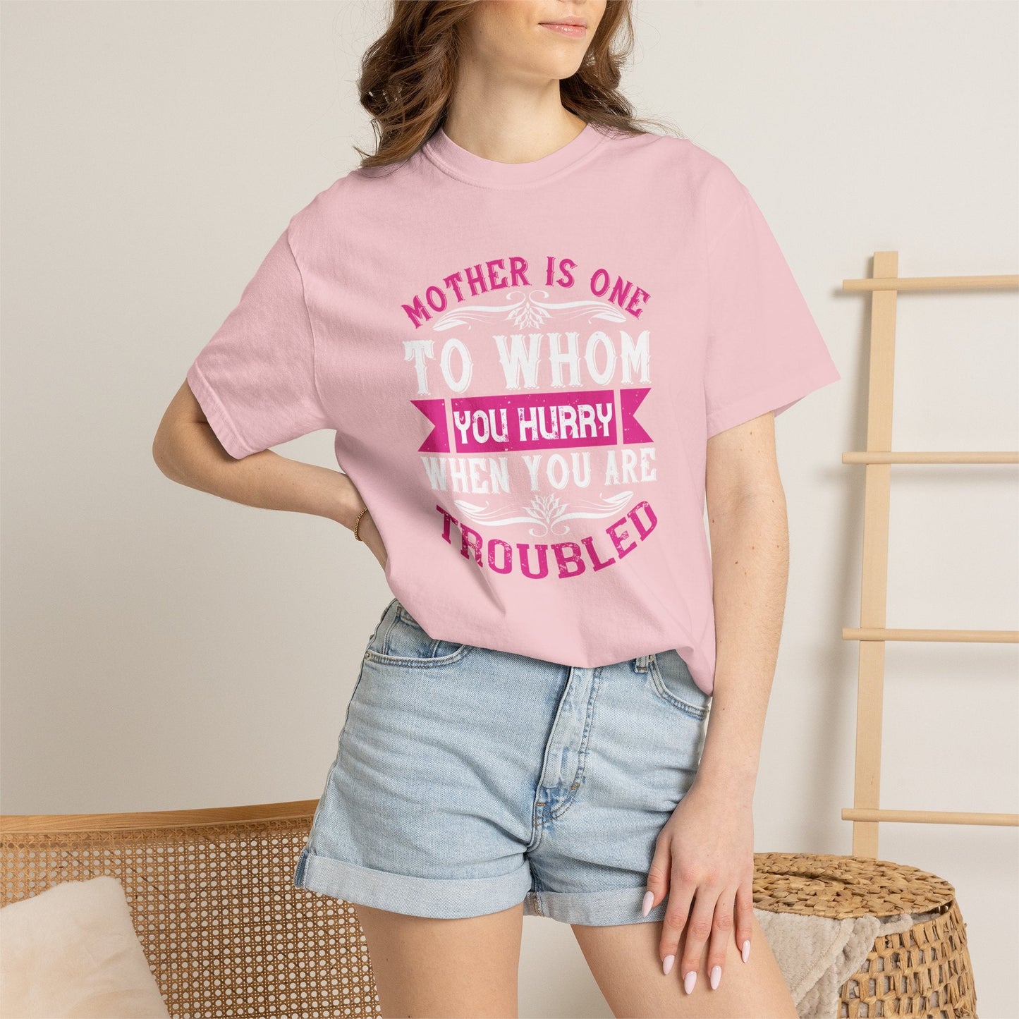 Mom T-shirt Mother Day Mama Tee Unisex Comfort Colors Garment-Dyed Cotton h82
