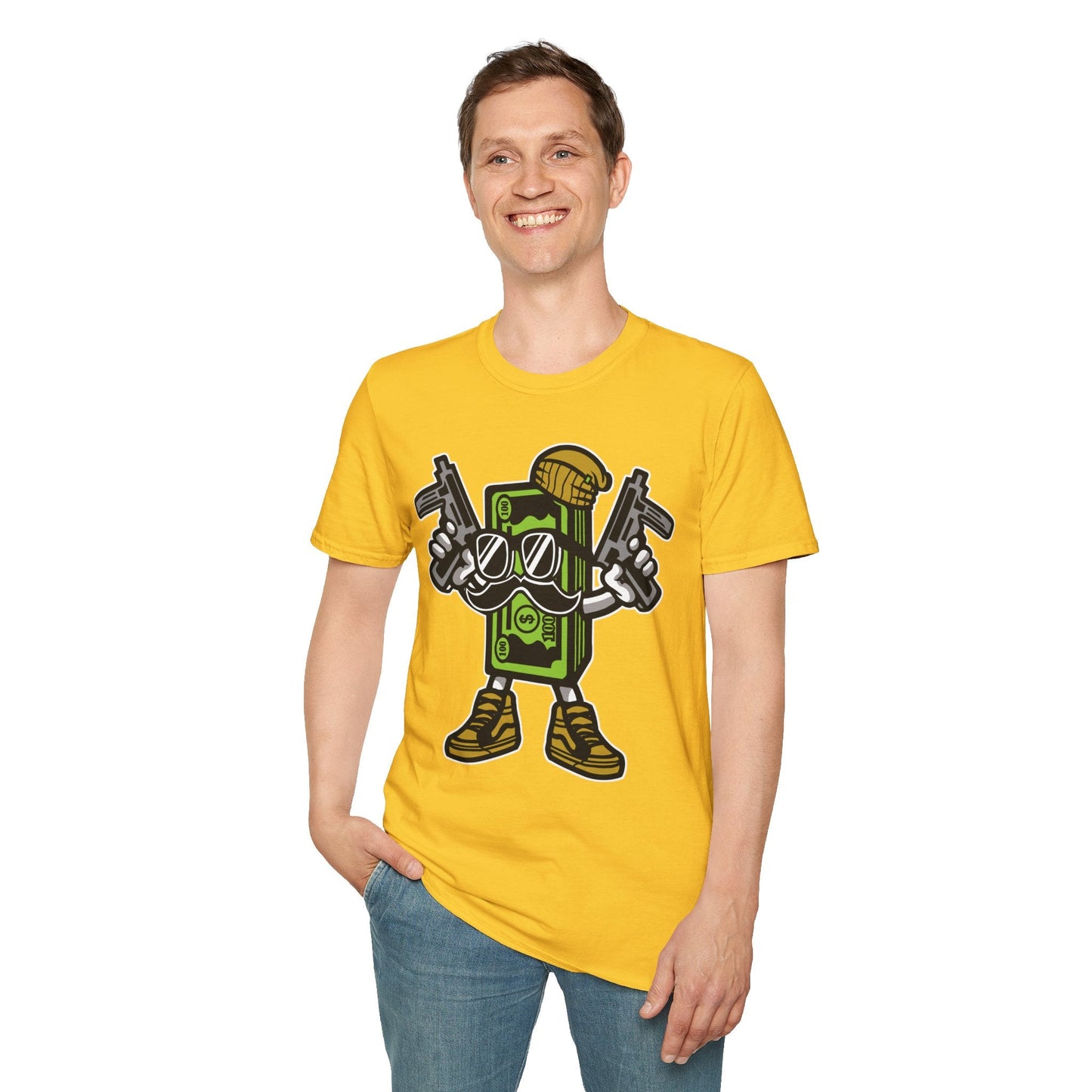 Cartoon T Shirt Animation Tee Funny Graphic Unisex Gildan Softstyle 64000 Cotton