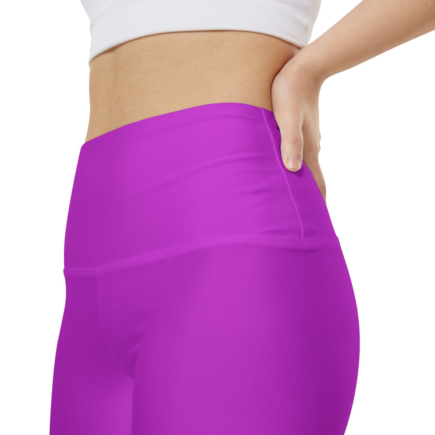 Vivid Orchid Pink Women's Workout Shorts — Solid High-Waist Biker Shorts for Exercise & Everyday Wear