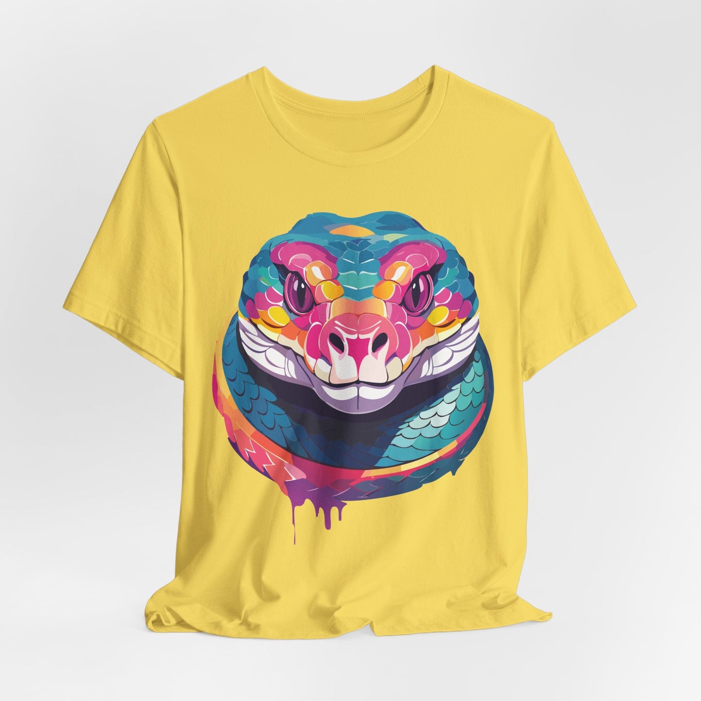 Unisex Animal Tee Shirt With Art Design, Wild Animals Short Sleeve Graphic Tee For Everyday Wear
