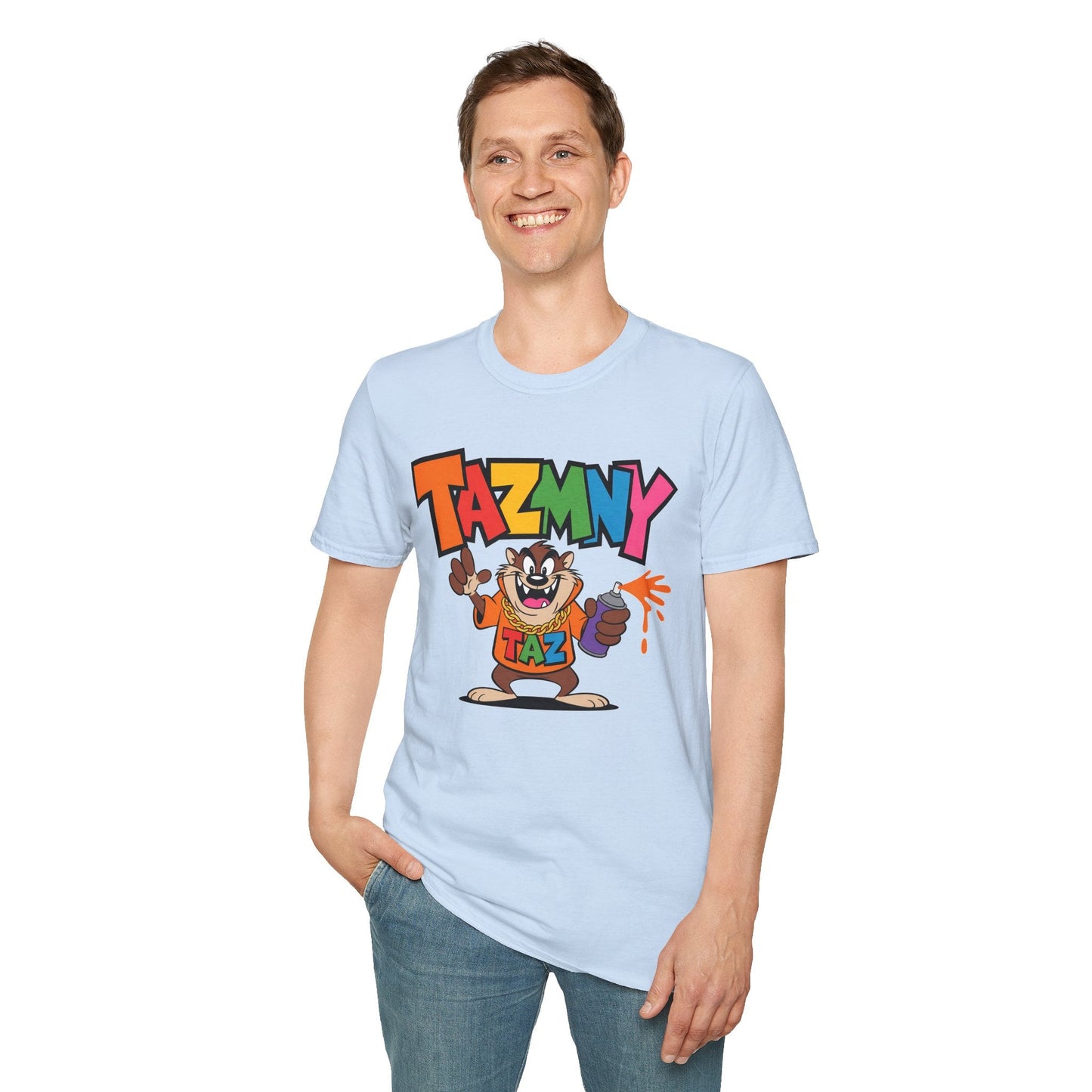 Unisex Cartoon T Shirt With Animation Print Funny Animals Softstyle Tee From Gildan 64000