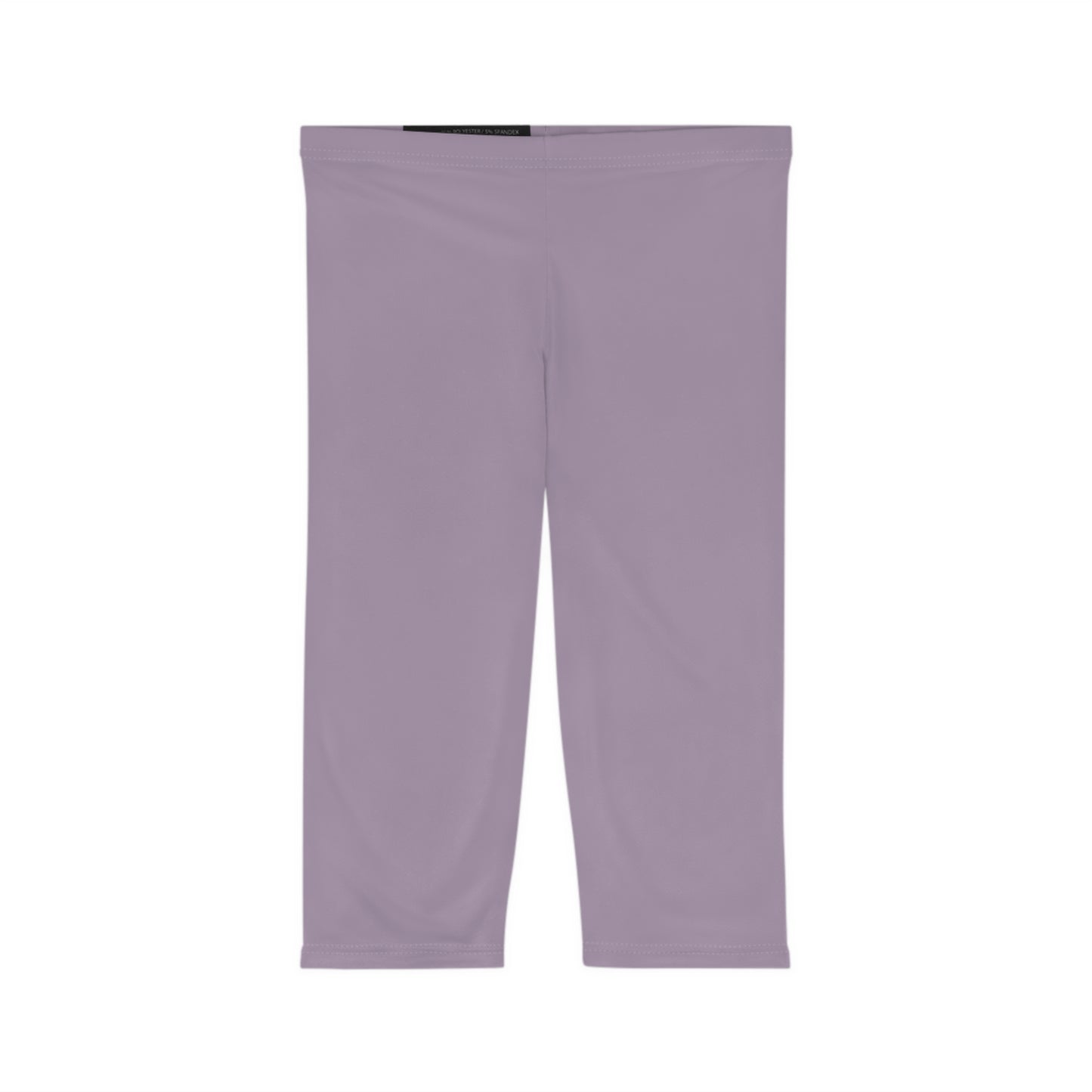 Dusty Rose Fog Color Women's Brushed Suede Poly Span Casual Capri Leggings XS-2XL