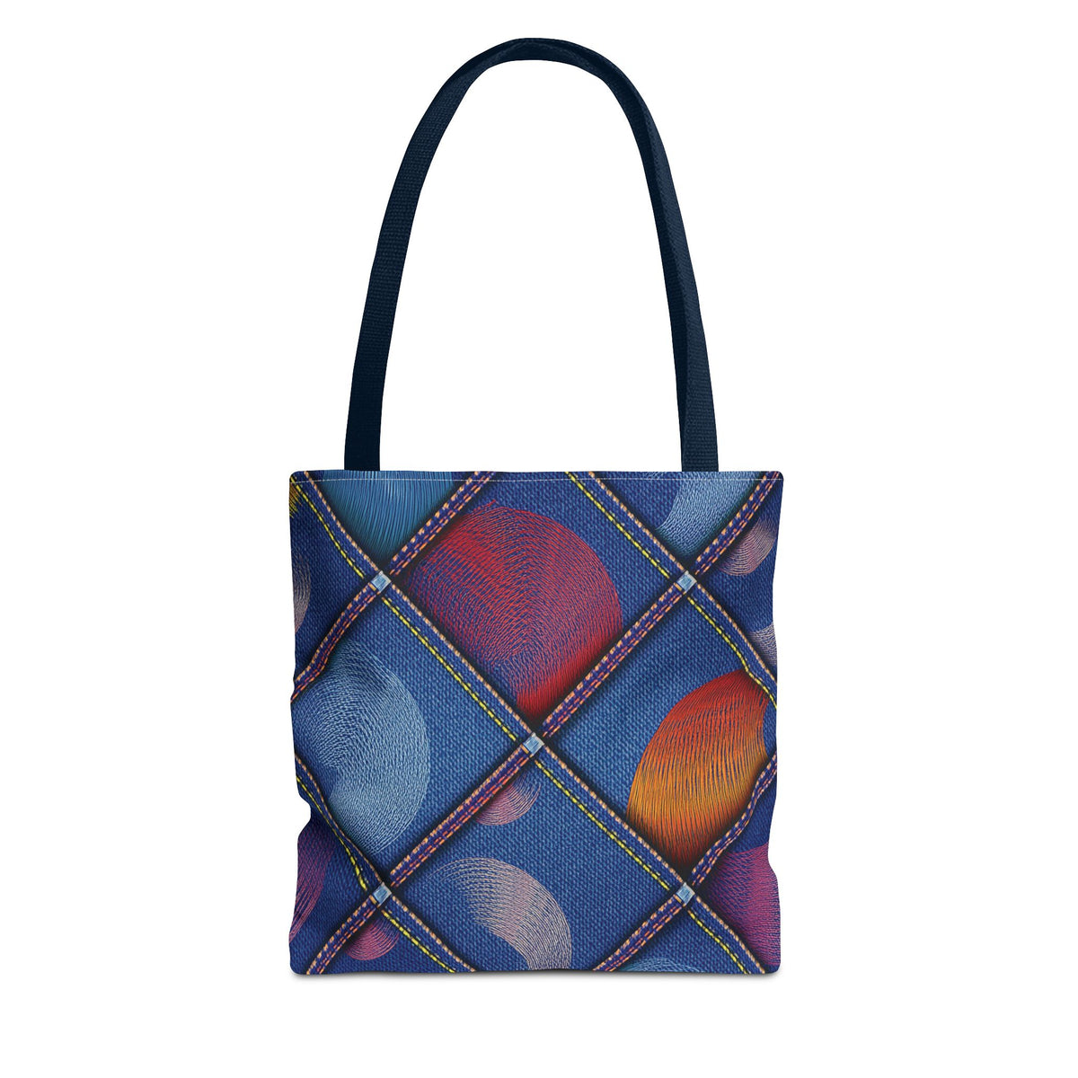 Denim Fabric Imitation Print Unisex Canvas Bag Poly Spun 3 Sizes Tote Bag 186-5