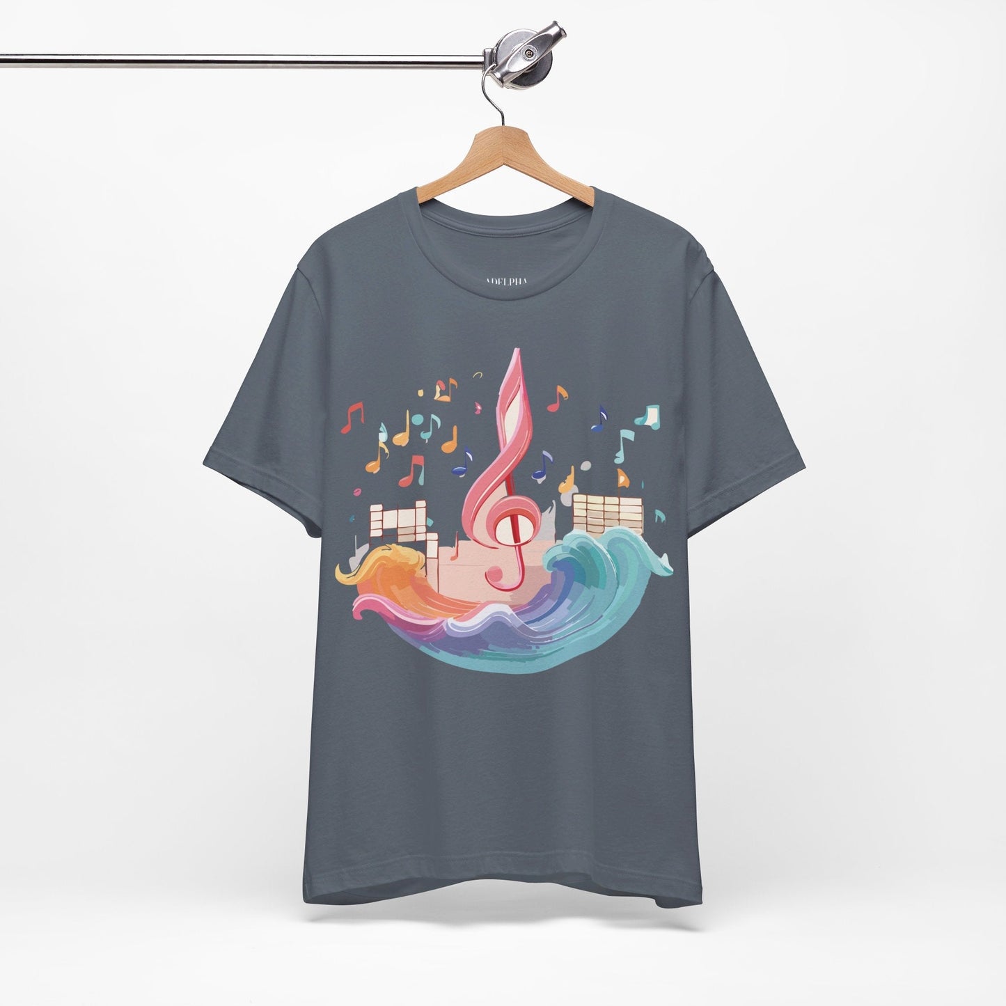 Adelpha Music Graphic T Shirt Unisex Short Sleeve Tee Vintage Inspired Art Design Premium