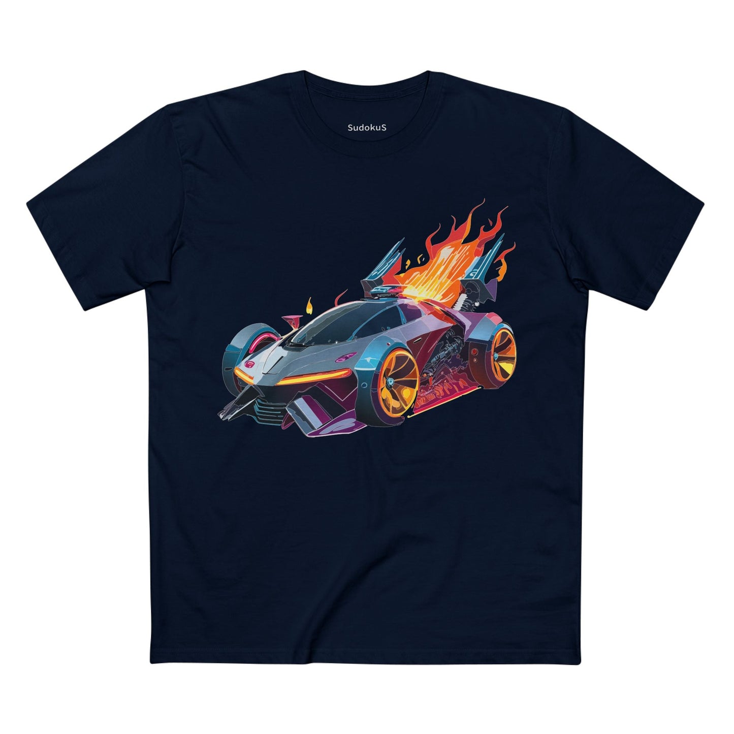Car Graphic Unisex 100 Cotton Staple Tee 2