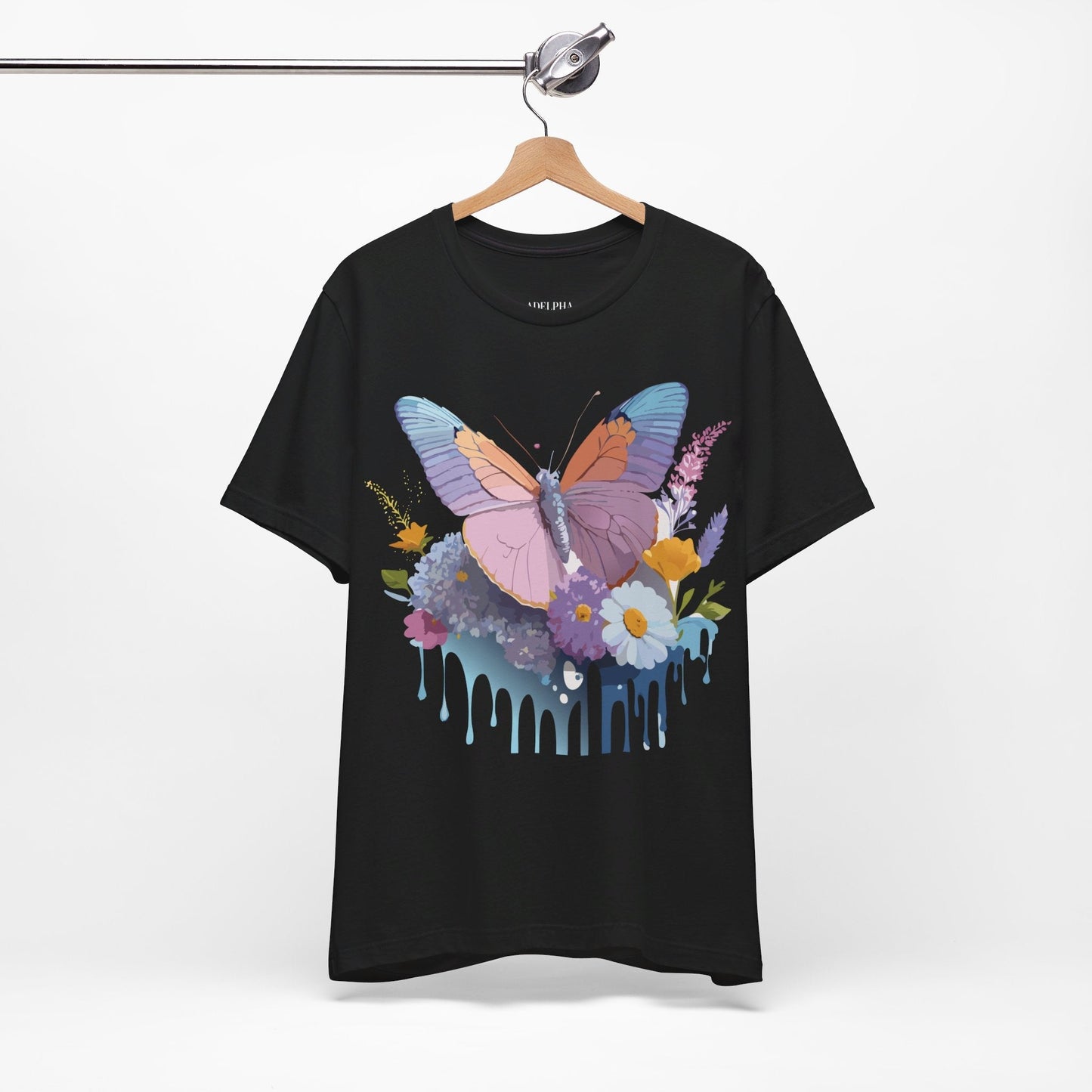 Butterfly Graphic Tee Unisex Short Sleeve Vintage Inspired Art Adelpha