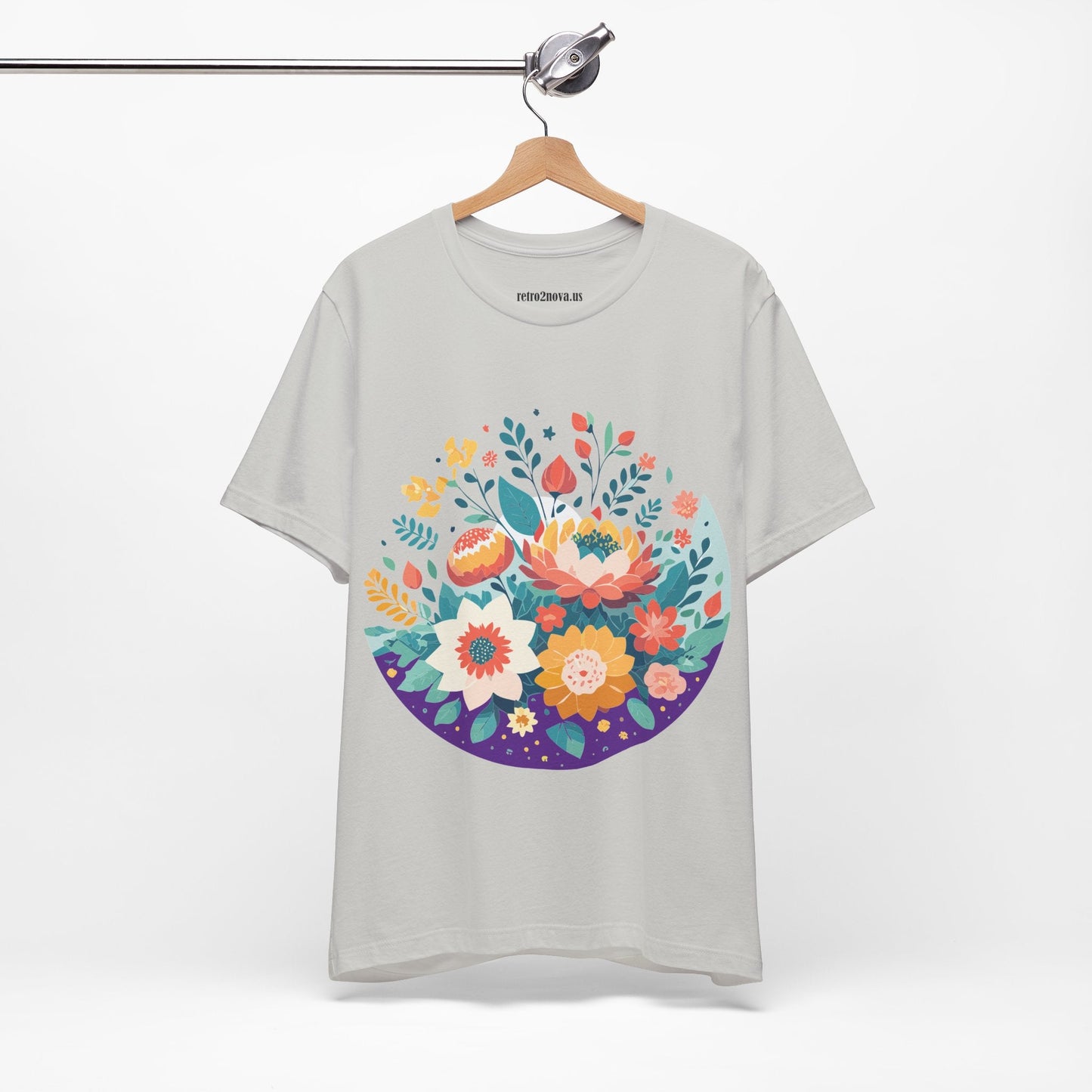 Flowers Shirt Floral Shirt Unisex Jersey Short Sleeve Tee Breathable Fabric Free Shipping