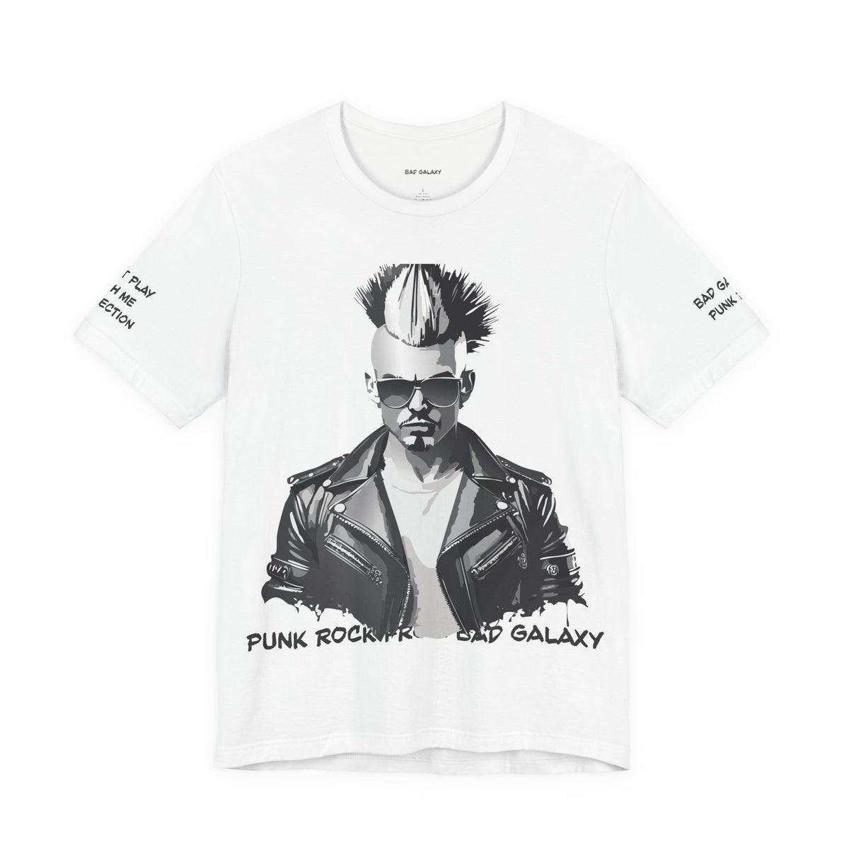 Punk Rock Graphic Unisex Cotton Bella+Canvas Tee with Art Design b34