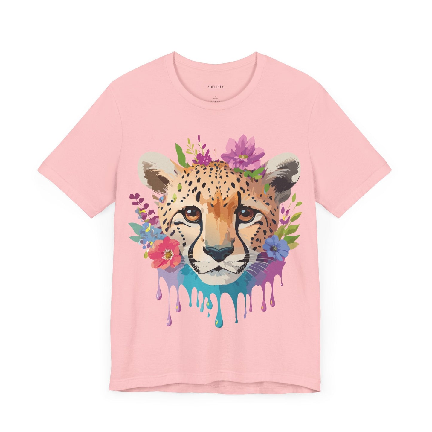 Adelpha Graphic Tee Cheetah Art Design Unisex Short Sleeve Shirt