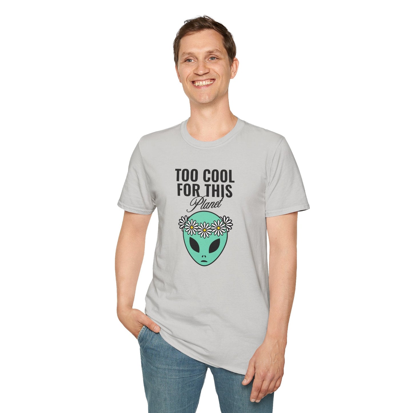 Alien Graphic Tee  Too Cool For This Planet Floral Crown