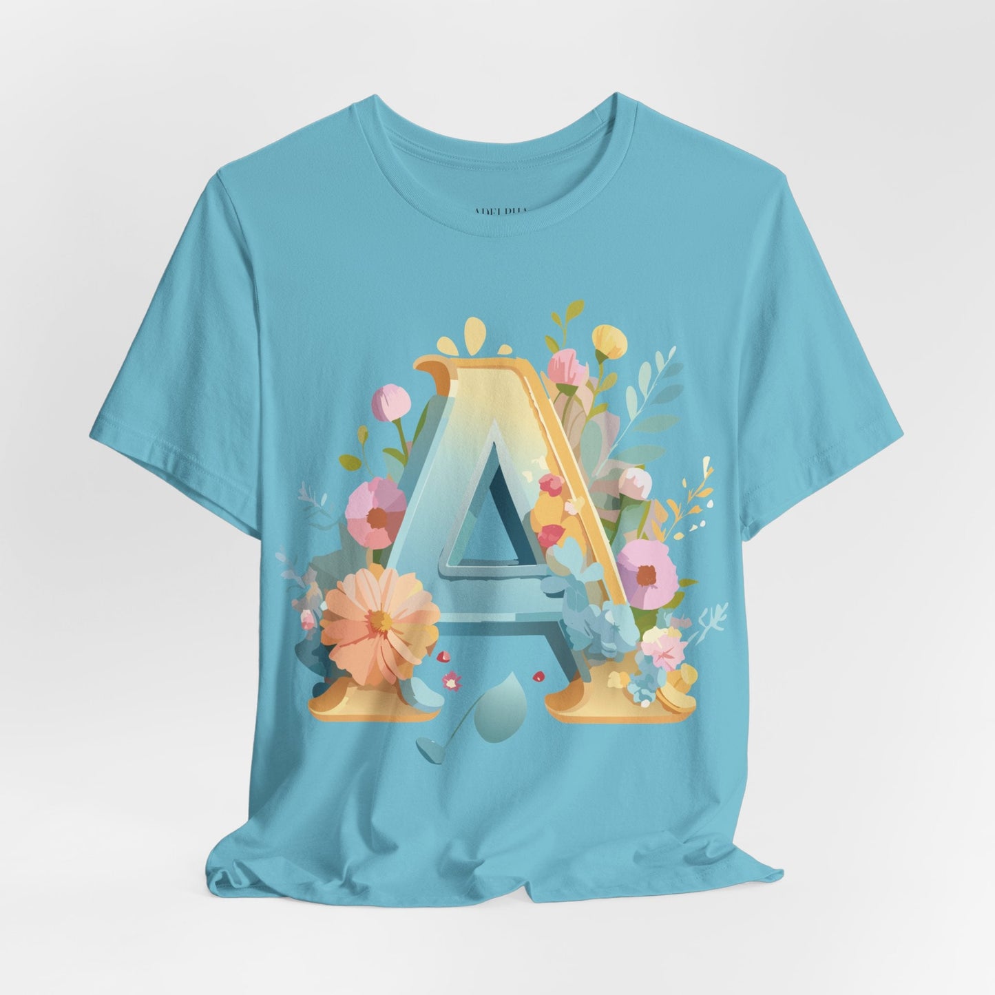 Letter A Shirt Graphic Tee Unisex Vintage Inspired Adelpha Art Jersey Short Sleeve