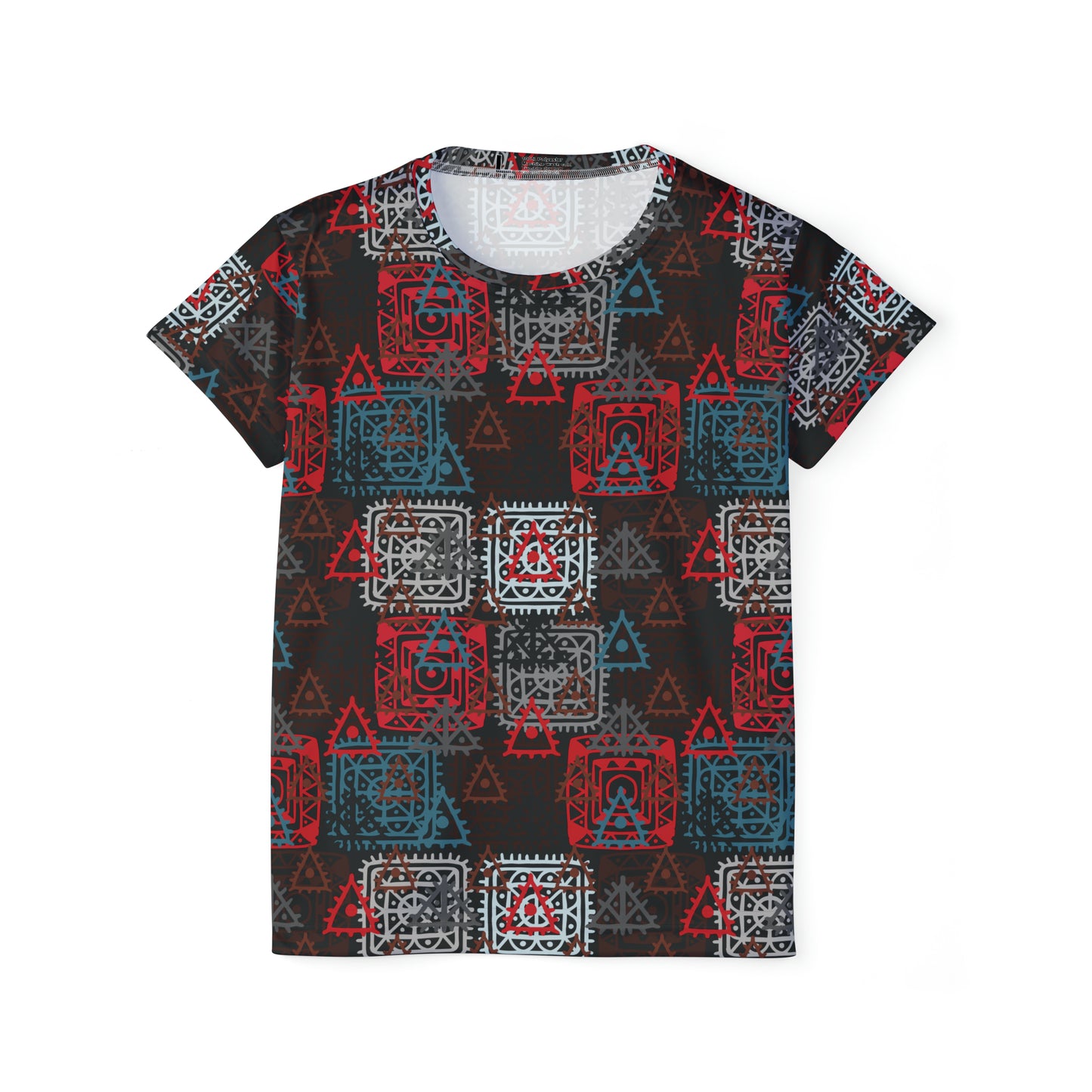 Camiseta de poliéster con estampados abstractos