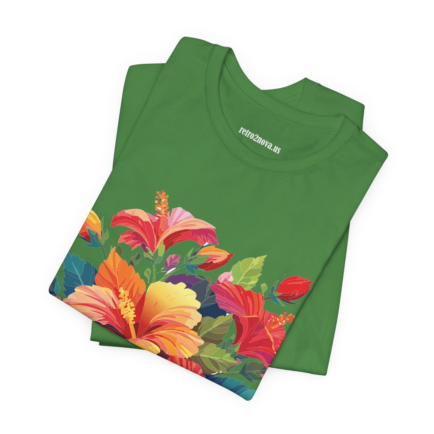 Retro2Nova Floral Shirt Unisex Jersey Short Sleeve Tee From Flowers Collection Bold Vibrant Design