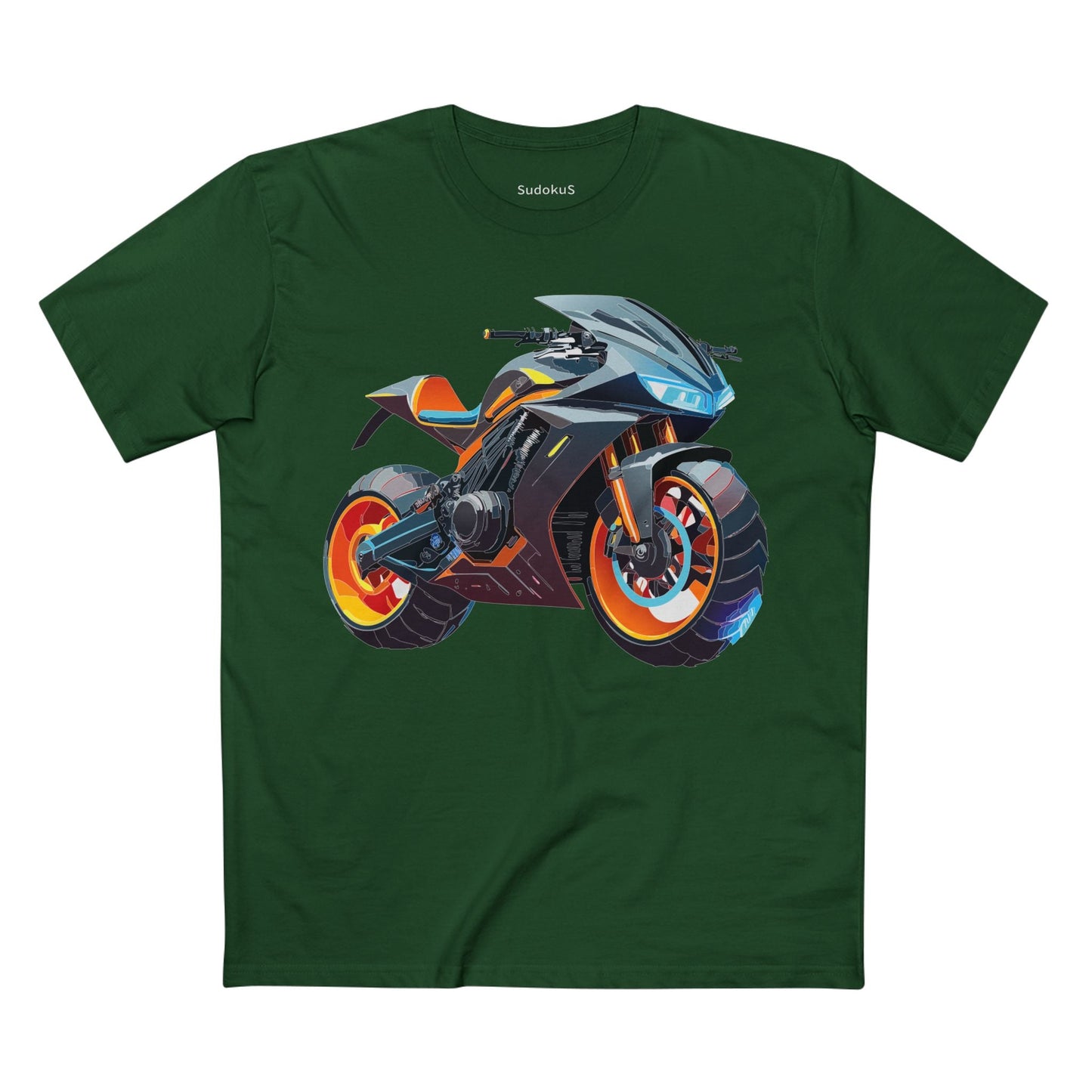 Moto Bike Graphic Unisex 100 Cotton Staple Tee 31