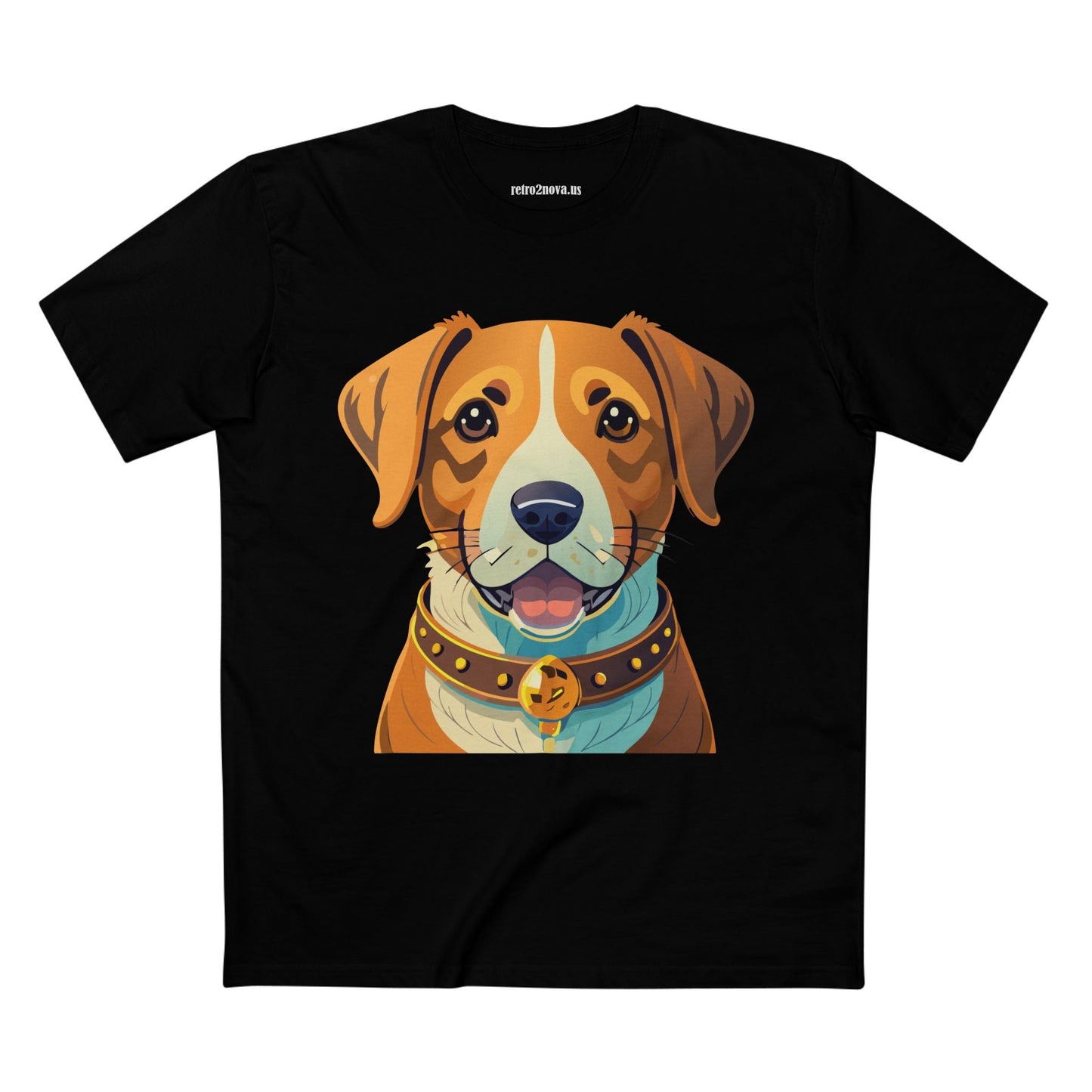 Retro2Nova Unisex Dog Shirt Premium Cotton Tee With Original Art Design Animal Print For Everyday Comfort