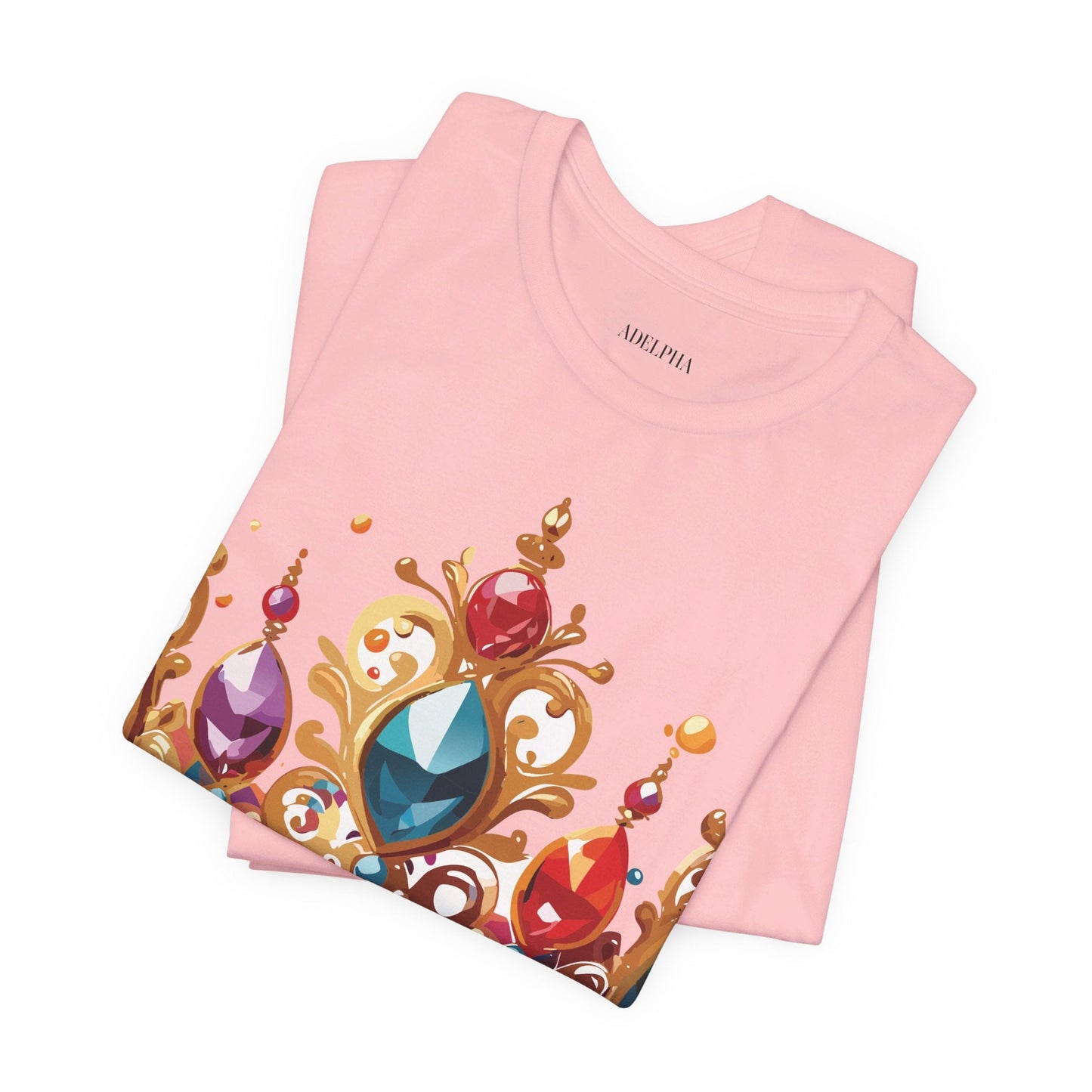 Adelpha Vintage Inspired Graphic Tee Crown Shirt Unisex Short Sleeve Art Design Edition