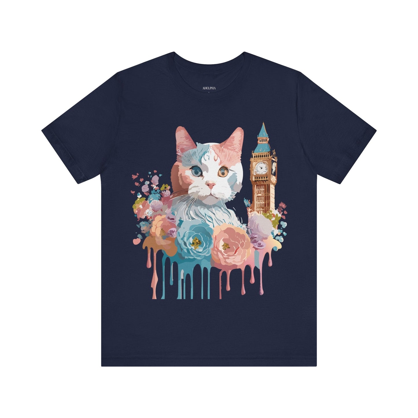 Unisex Cat Graphic Tee With Vintage Inspired Art By Adelpha Brand