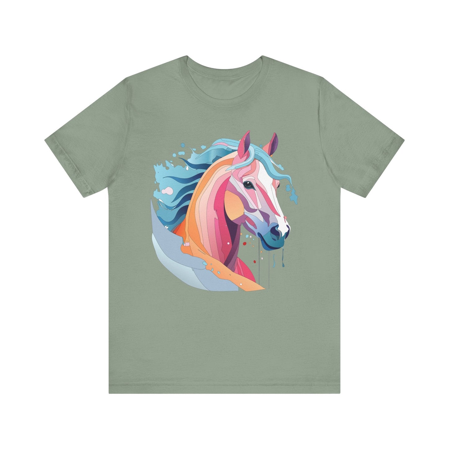 Unisex Animal Tee Shirt With Art Design Wild Animals Short Sleeve Premium Comfort Fit