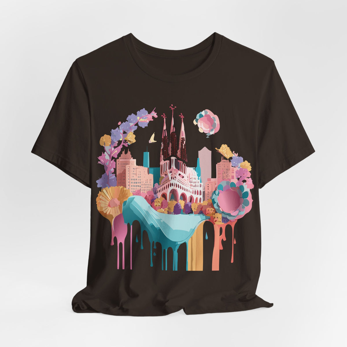 Graphic Unisex Cotton Bella+Canvas Tee Shirt with Barcelona