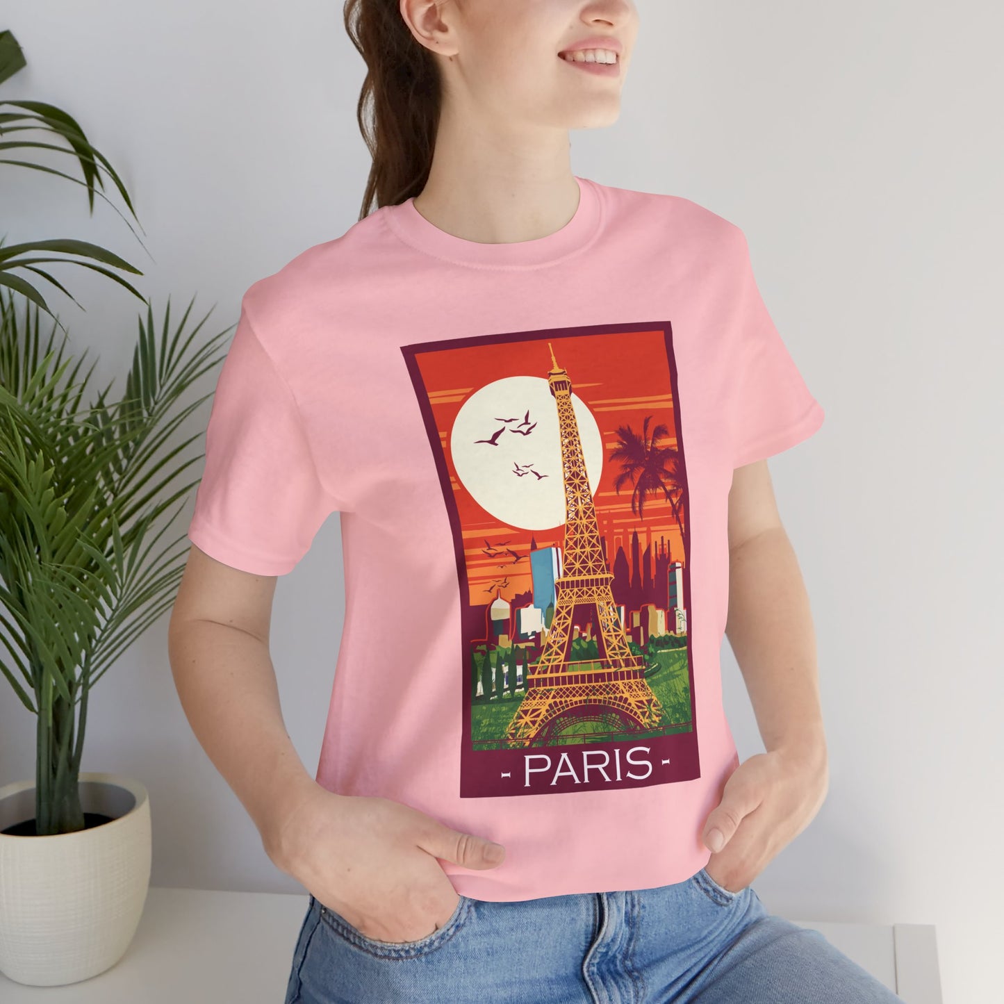 Retro Poster Paris Graphic Design Tee, Paris Shirt, Vintage Tees, Art Design T-Shirt, Graphic Tee, Retro Art Shirts