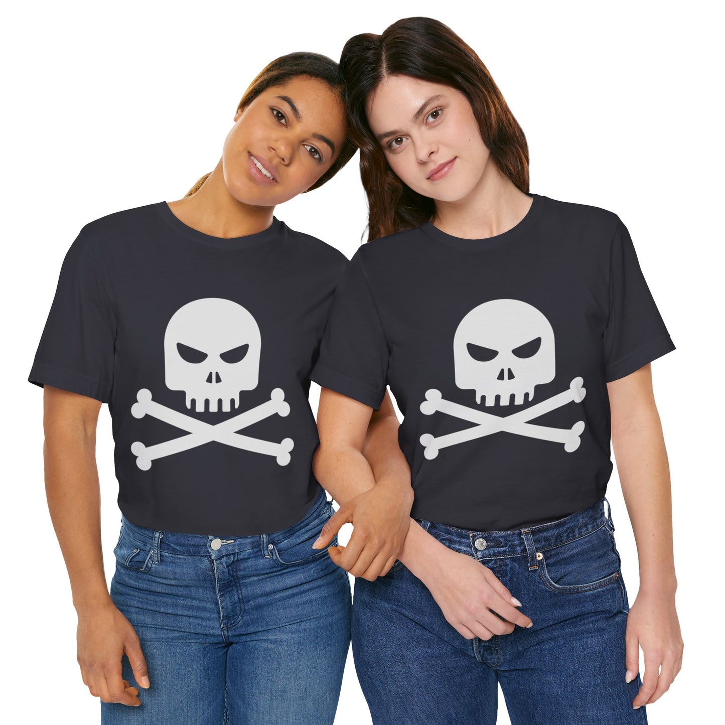 Unisex Cotton Tee Shirt with Skull