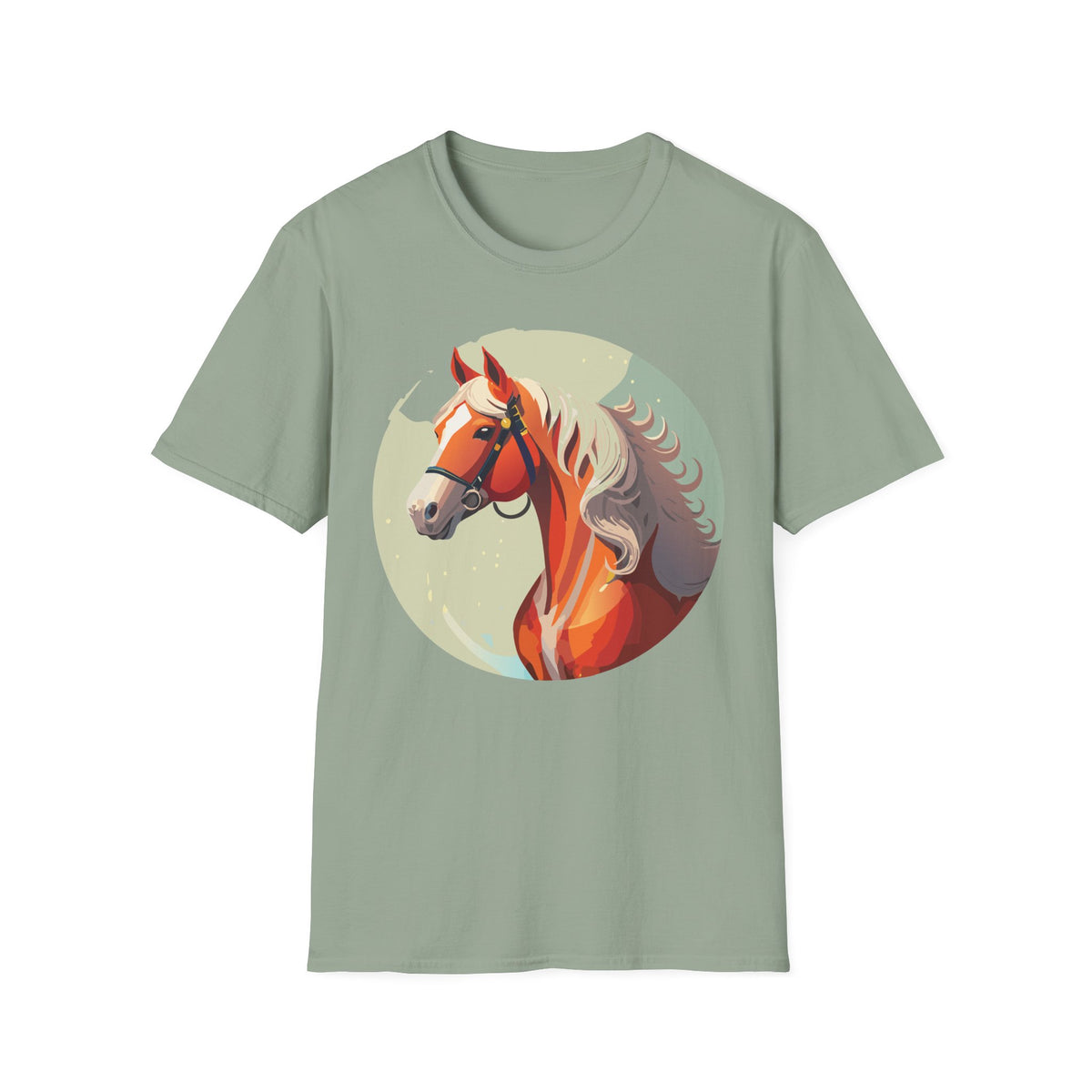 Majestic Chestnut Horse T-Shirt | Illustrated Horse Portrait