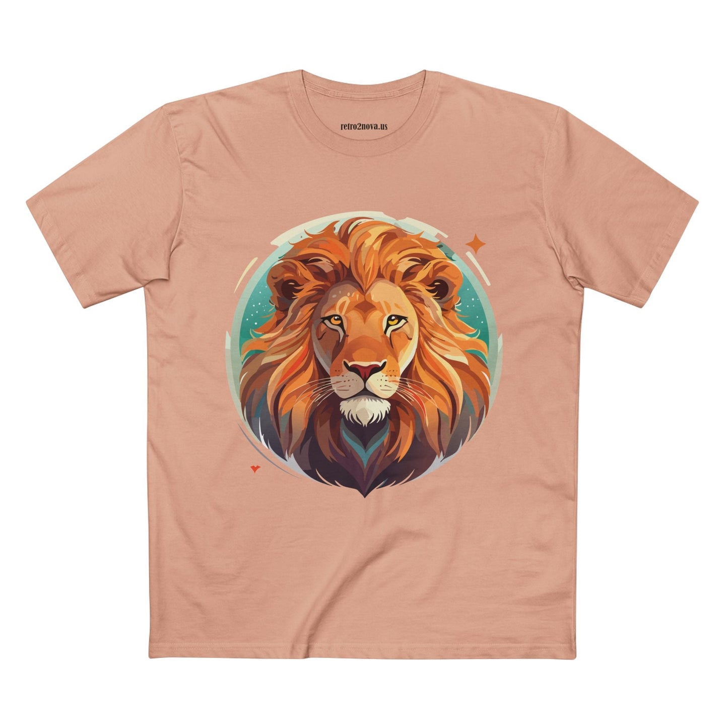Unisex Lion Shirt With Original Art Design Premium Cotton Tee By Retro2Nova For Soft Breathable Everyday Comfort