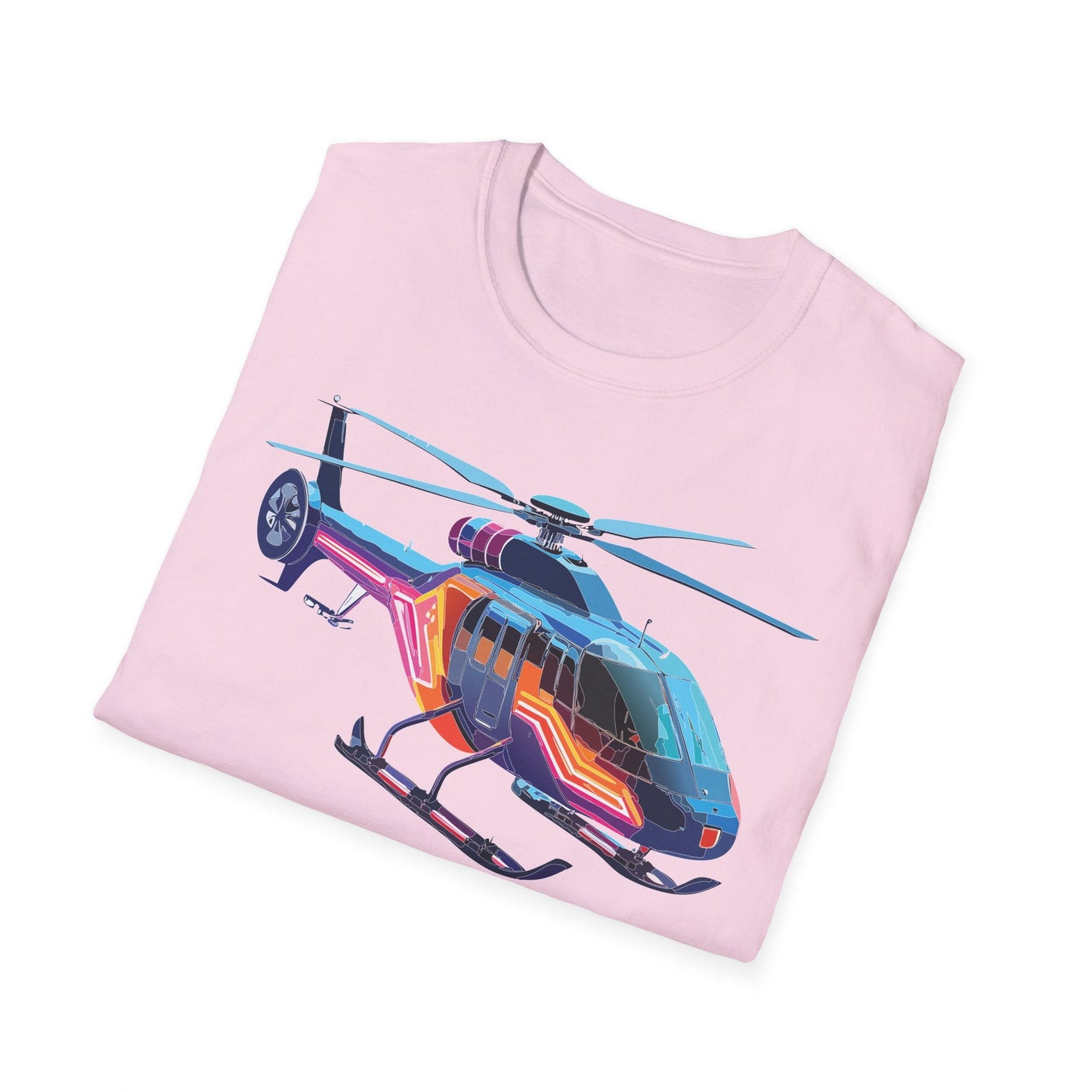 Chopper Helicopter T Shirt Unisex Softstyle 100 Percent Ring Spun Cotton Premium Tee