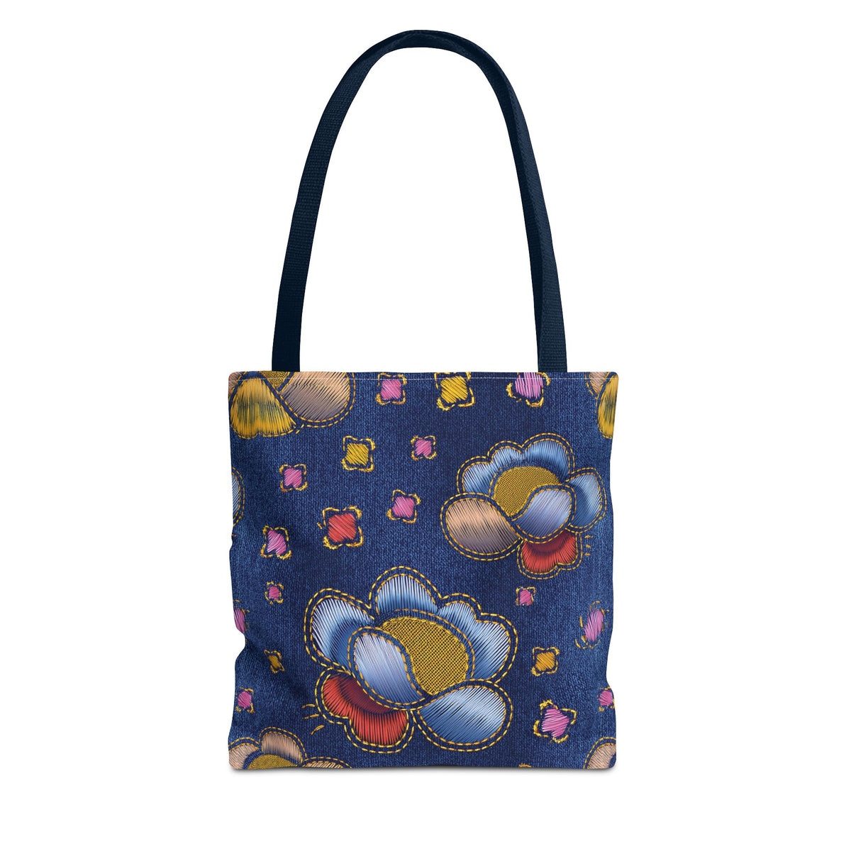 Denim Fabric Imitation Print Unisex Canvas Bag Poly Spun 3 Sizes Tote Bag 164