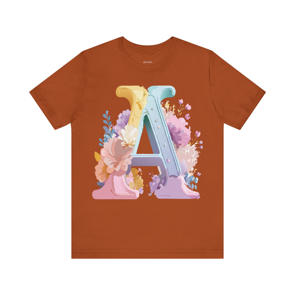 Letter A Graphic Unisex Cotton Bella+Canvas Tee with Art Letter Design