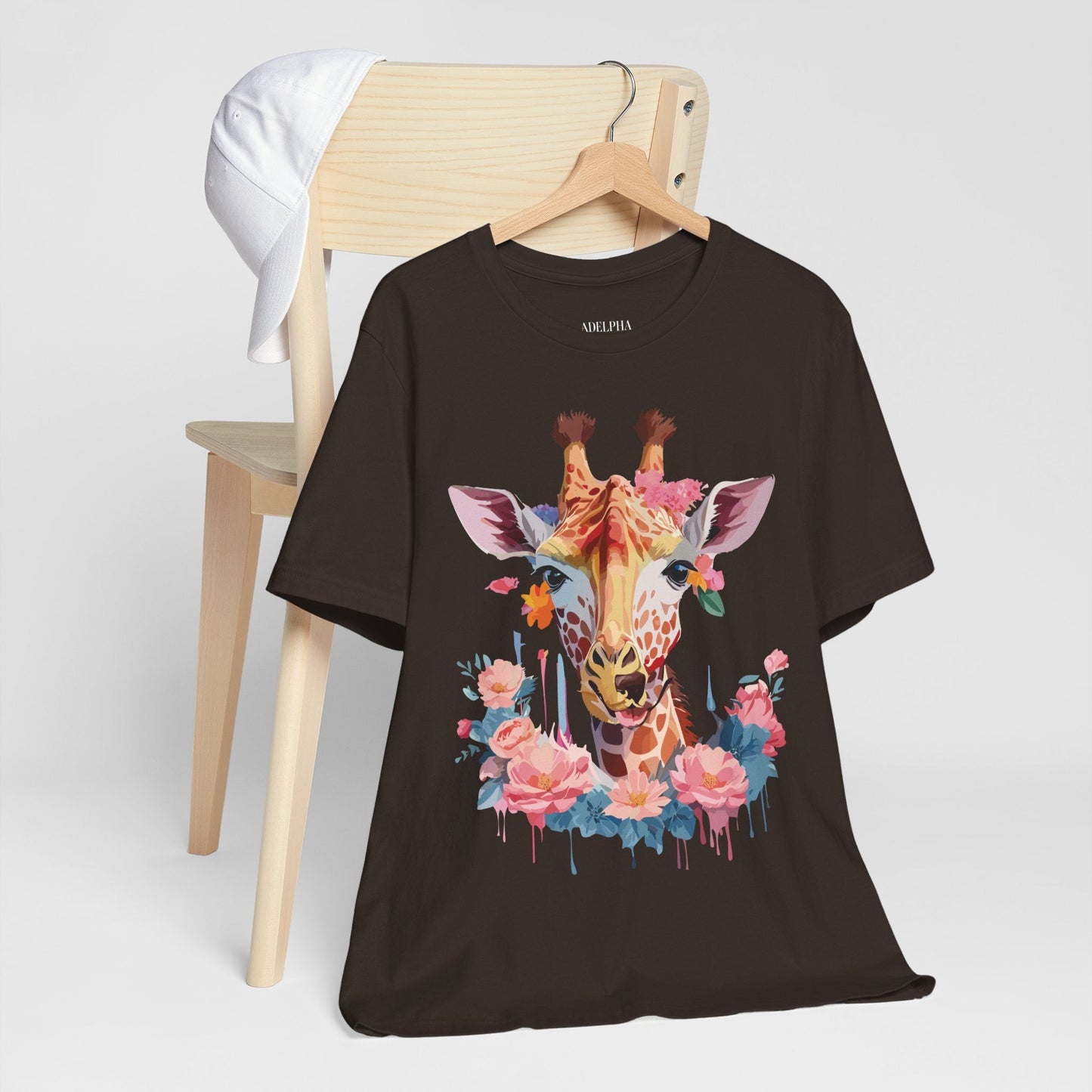 Giraffe Graphic Unisex 100 Cotton Vintage Animal Art T-Shirt 2