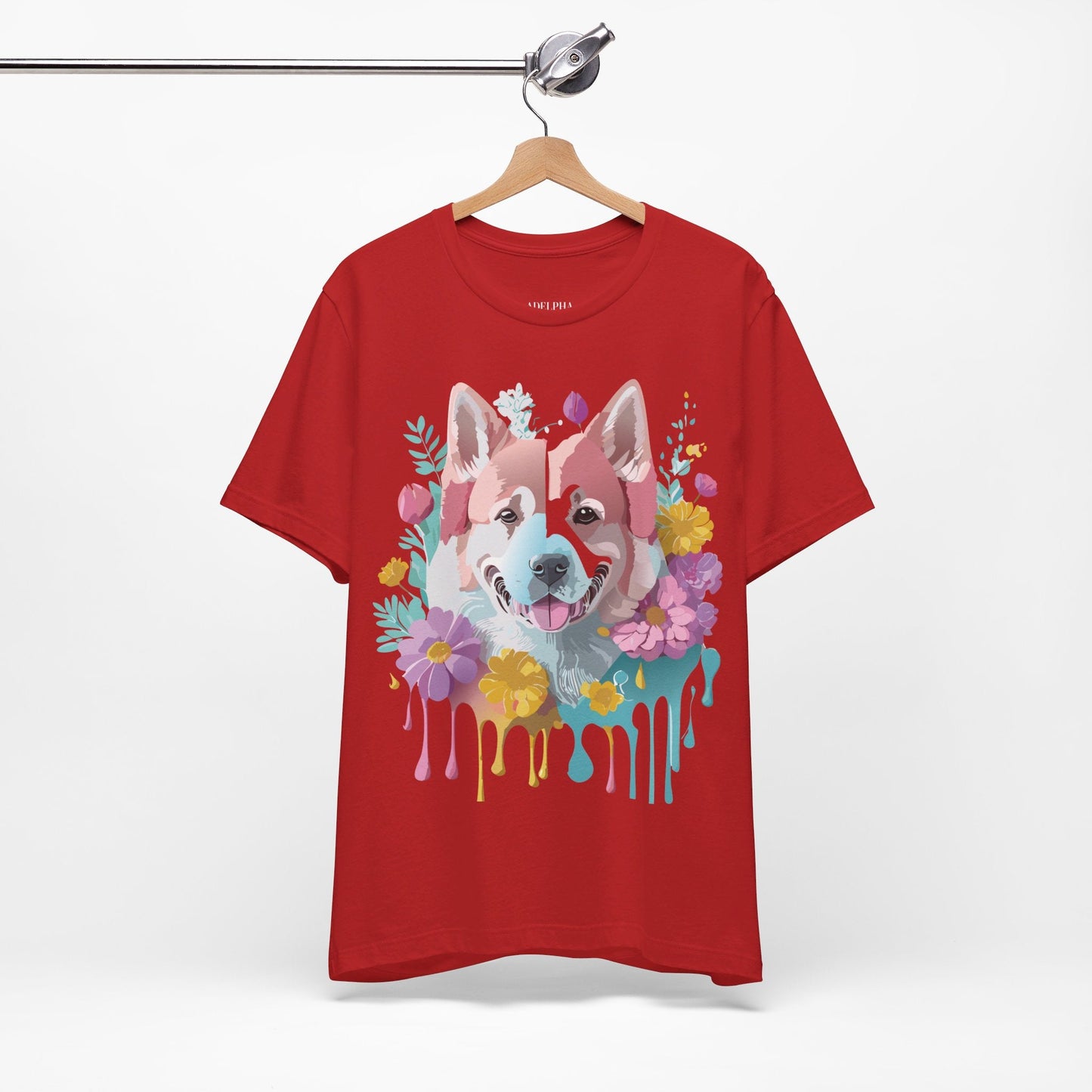 Dog Shirt Graphic Tee Unisex Short Sleeve Adelpha Art Design Vintage Inspired Artwork Edition