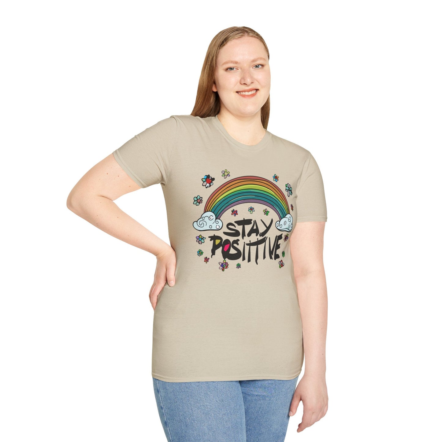 Positive Slogan T Shirt Unisex Softstyle Tee With Positive Words And Good Quotes Gildan 64000