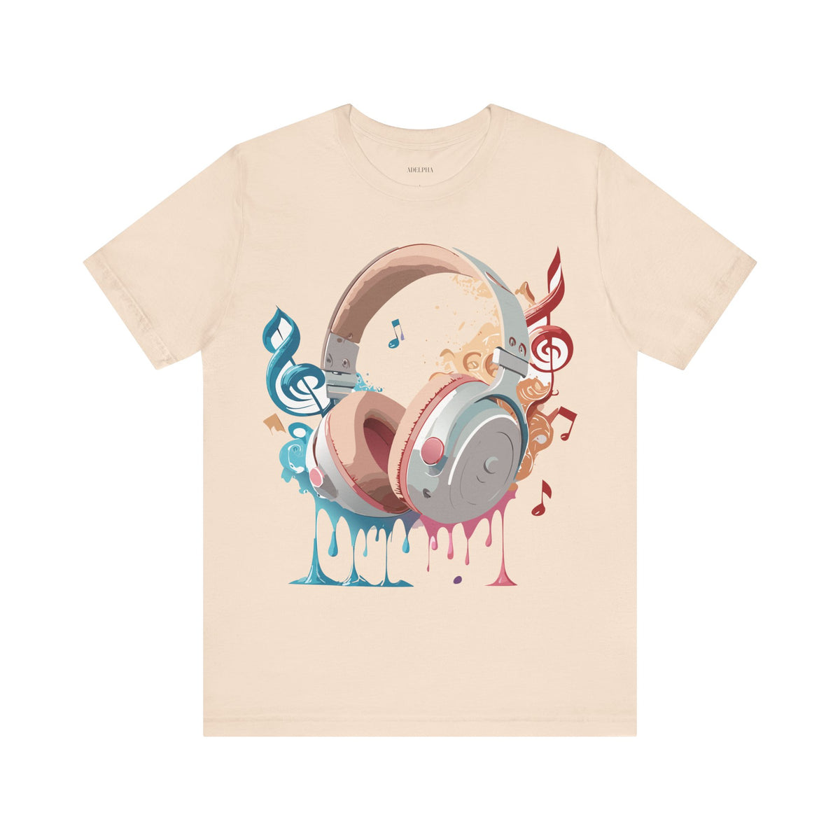 Music Graphic Unisex Cotton Bella+Canvas Tee with Art Design m144