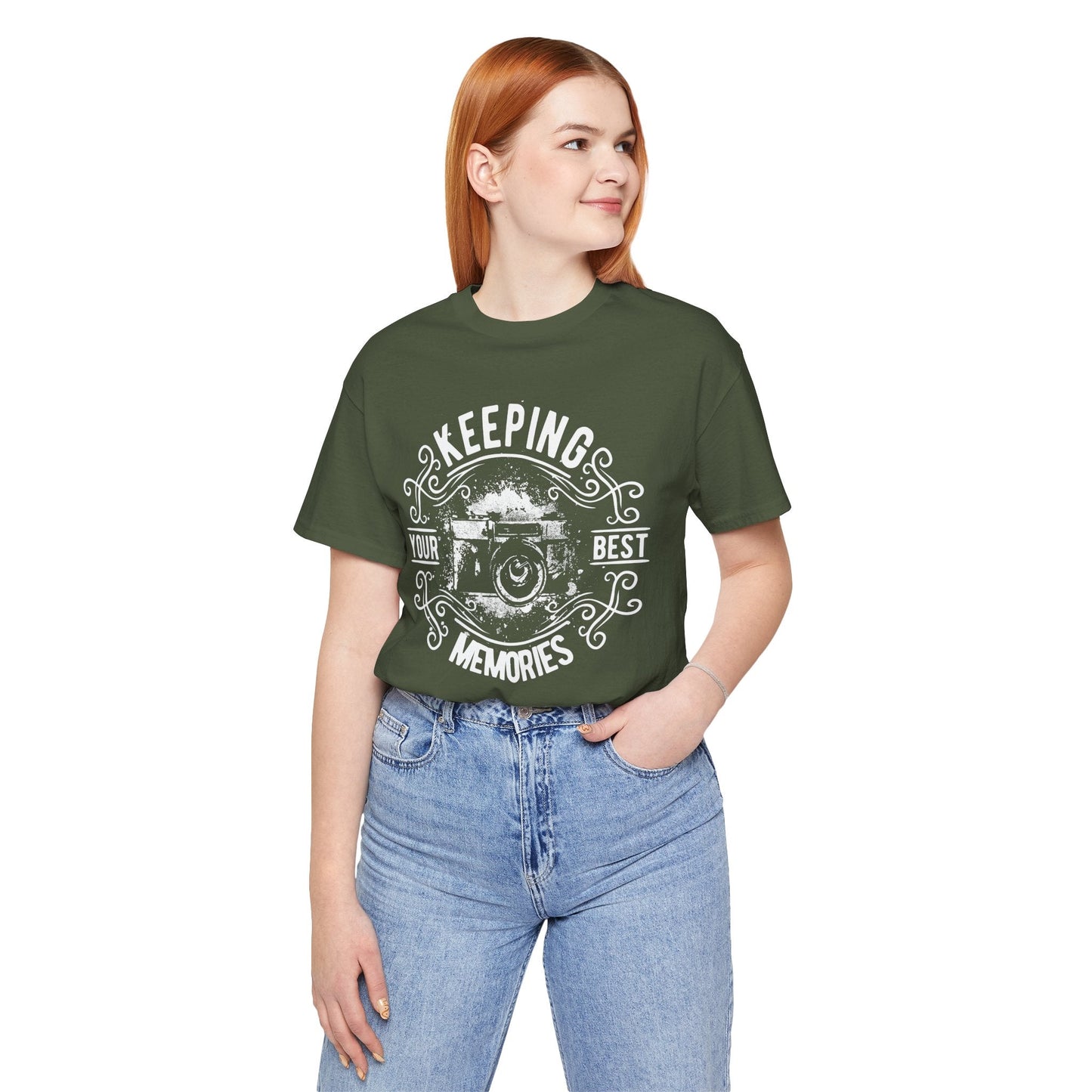 Keeping Your Best Memories T-Shirt Vintage Camera Graphic T-Shirt A-5