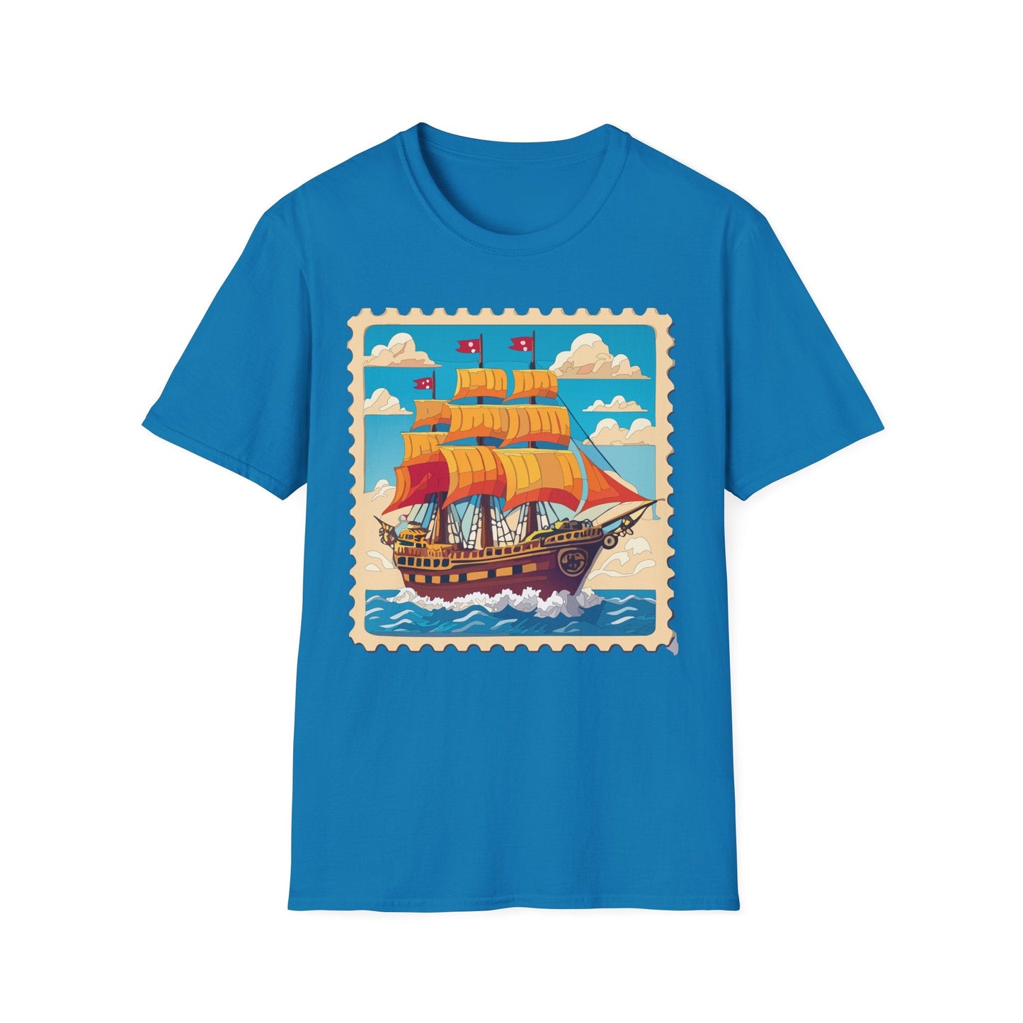 Unisex Softstyle Frigate Ship T Shirt 100 Percent Ring Spun Cotton Gildan 64000 Tee
