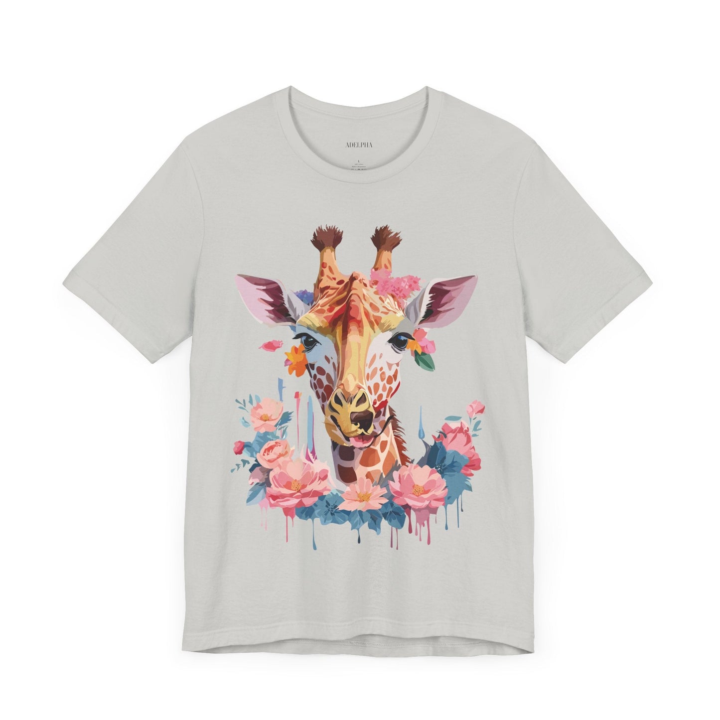 Adelpha Giraffe Graphic Tee Unisex Short Sleeve Art Design Shirt Vintage Inspired Artwork